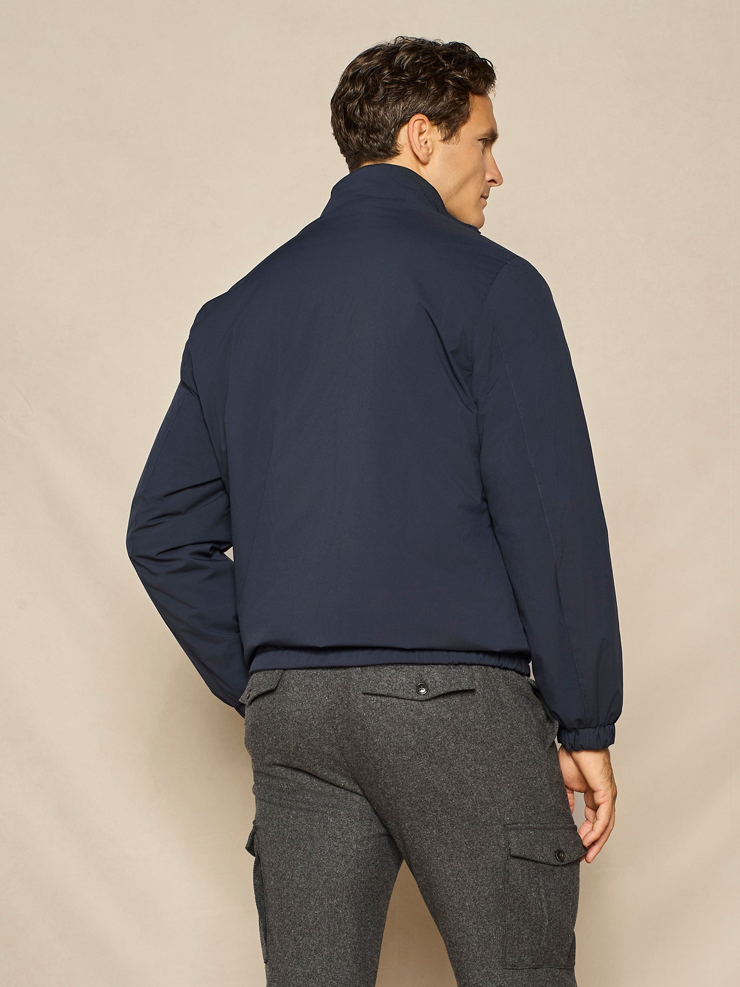GIUBBINO LEGGERO REVERSIBILE IN NYLON BLU