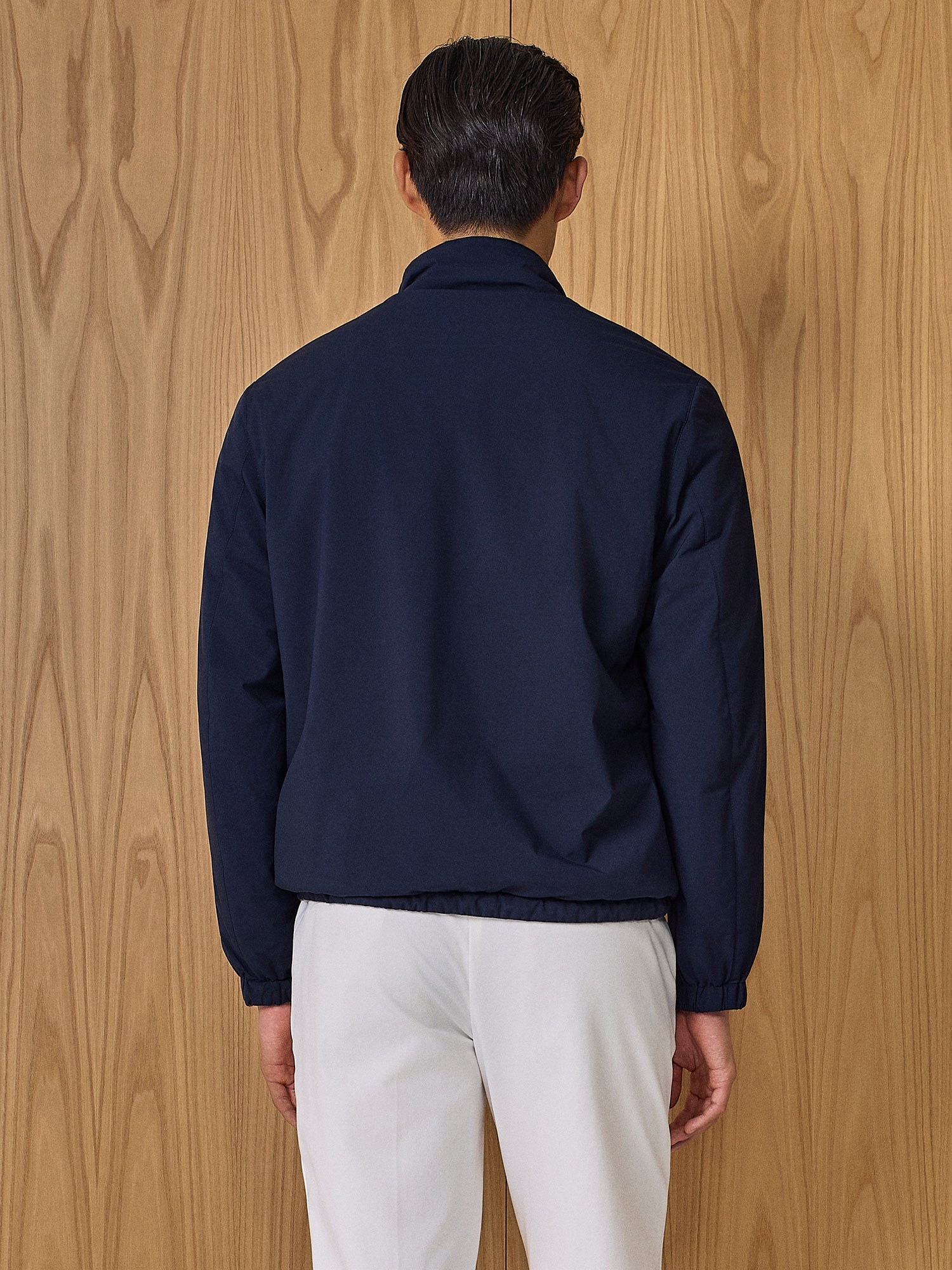 Blue reversible light weight nylon overjacket