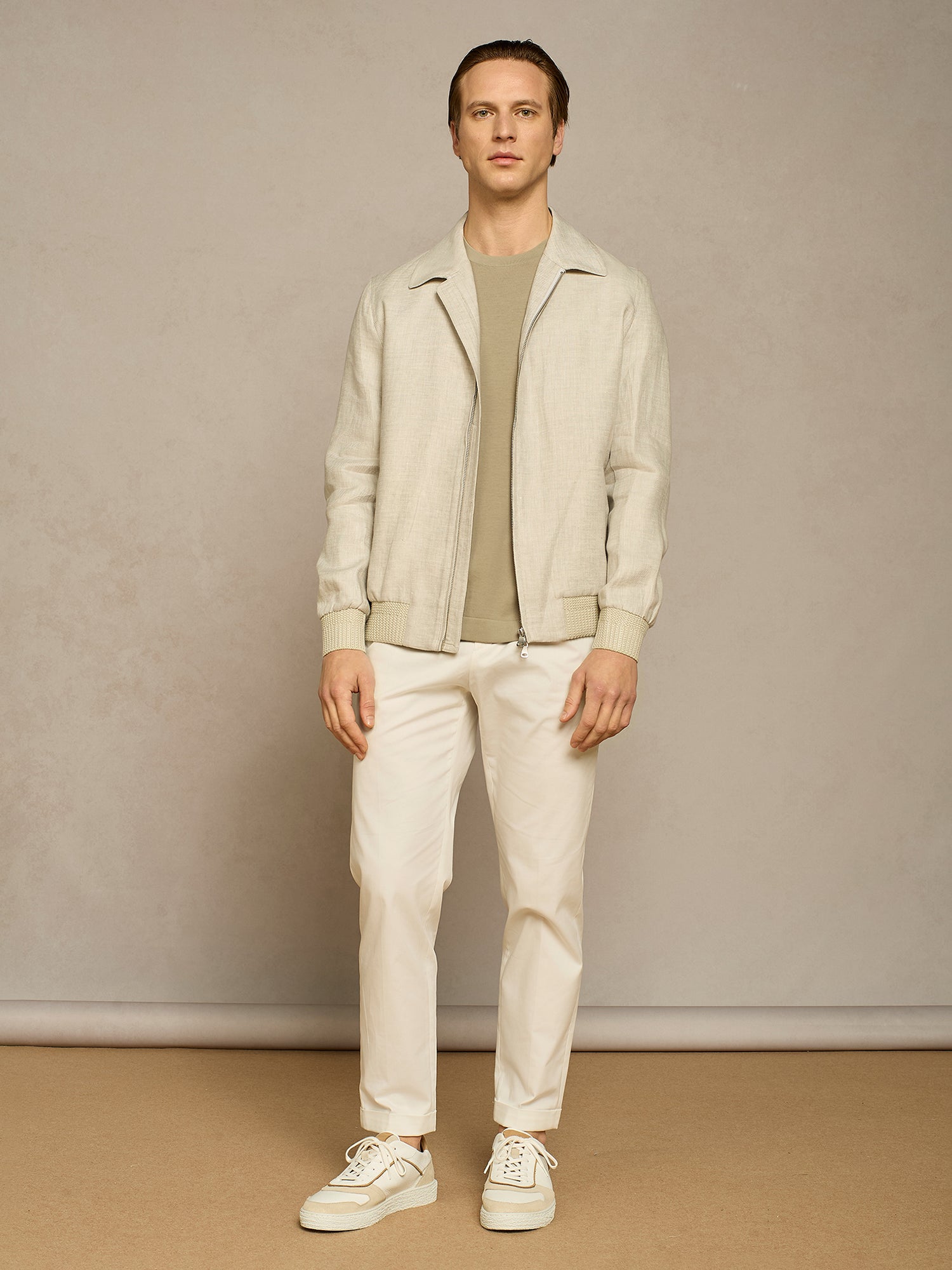 LIGHT GREY LINEN JACKET