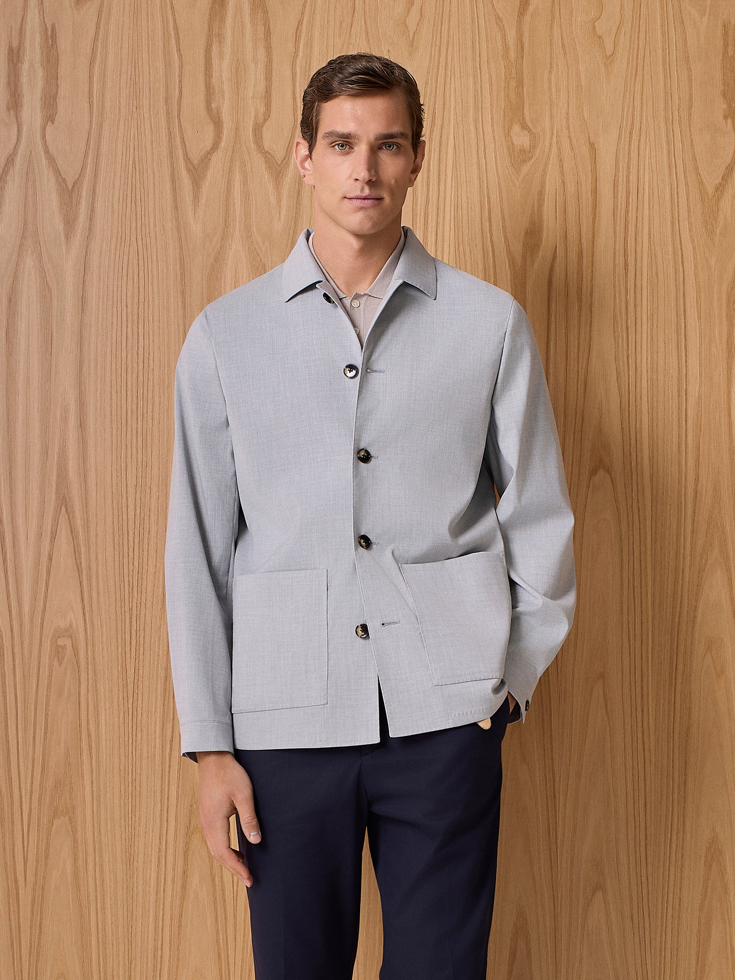 Giacca worker grigio chiaro