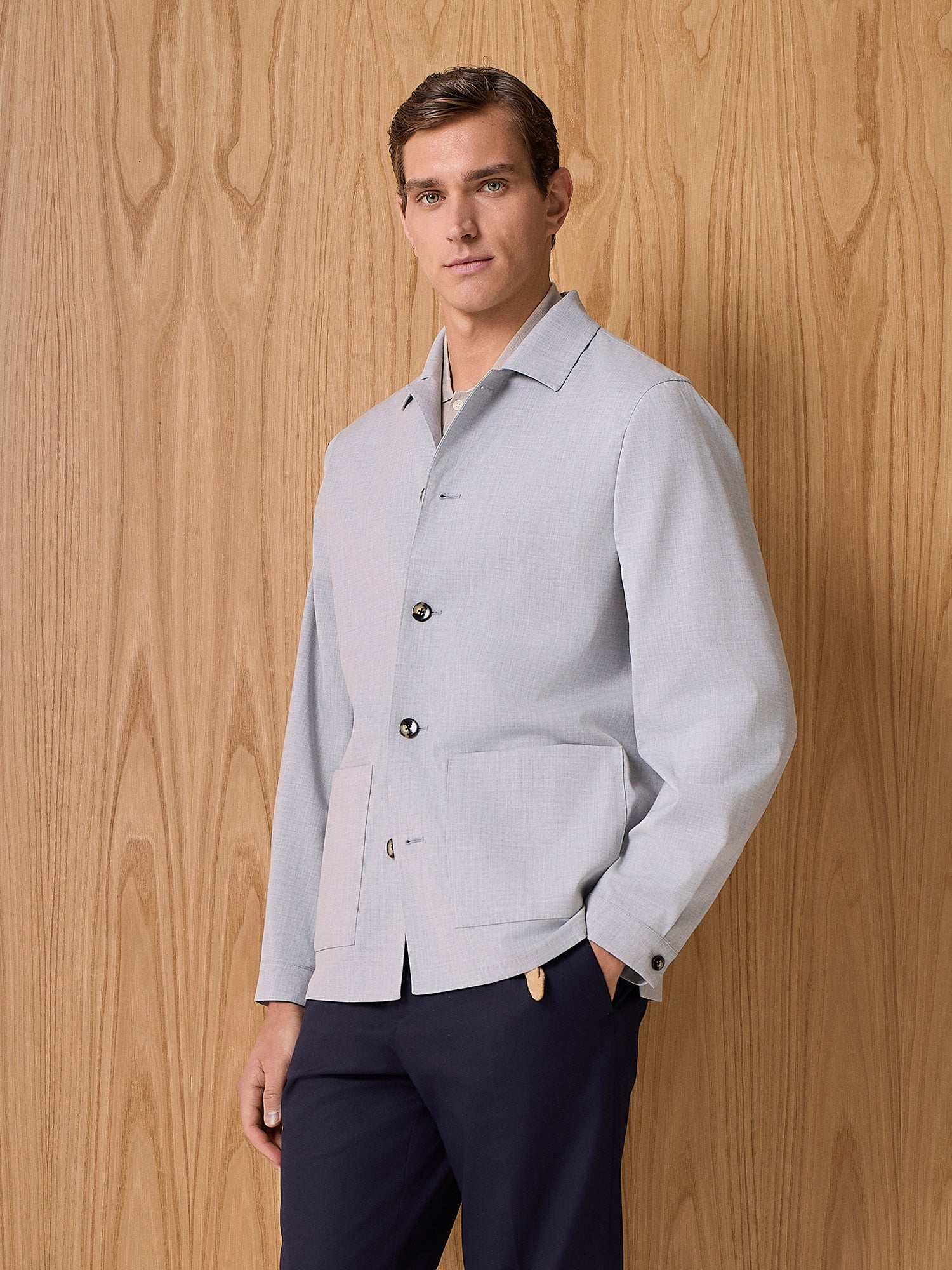 Giacca worker grigio chiaro