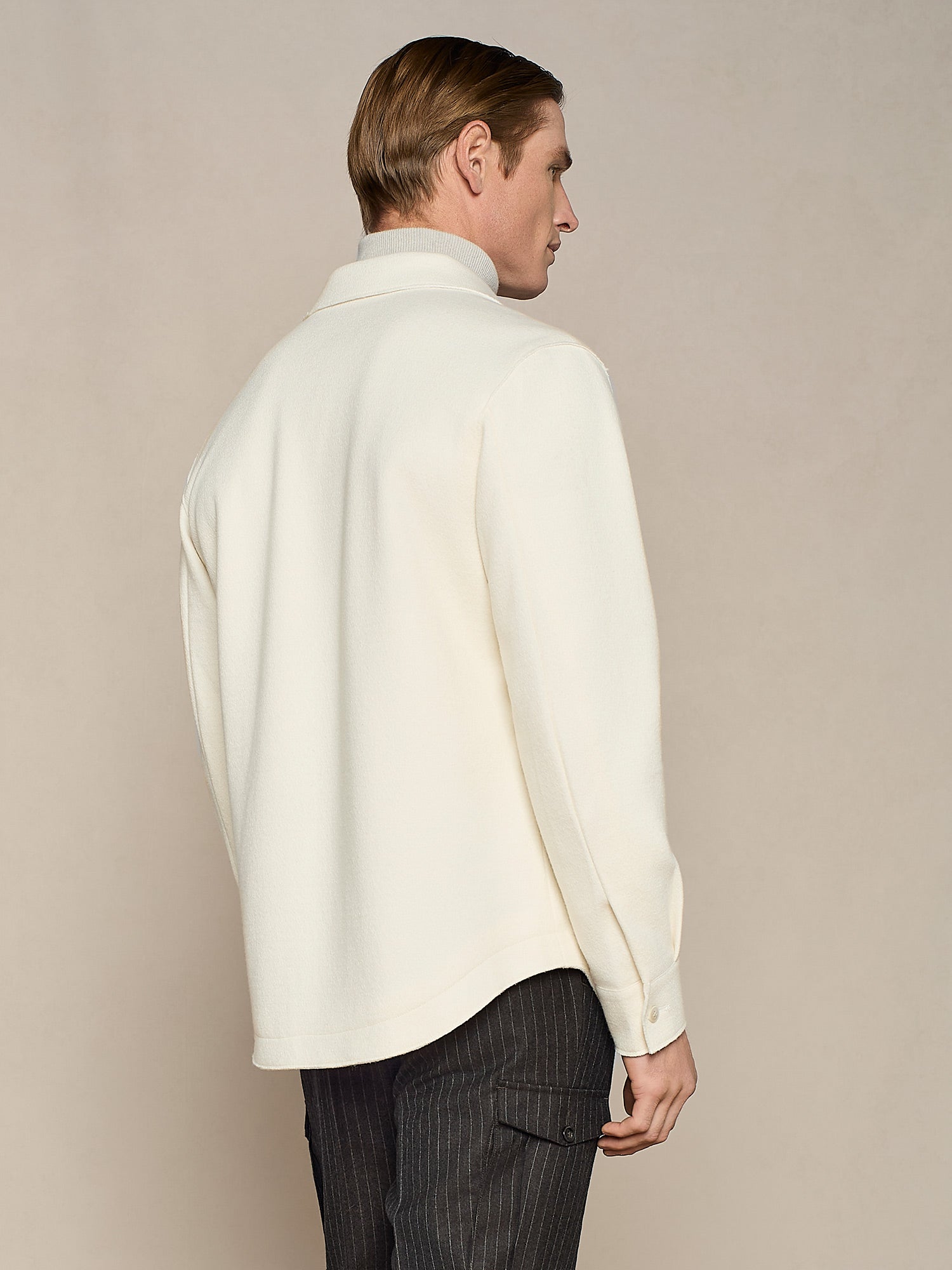 OVERSHIRT IN JERSEY BOUCLE' BURRO