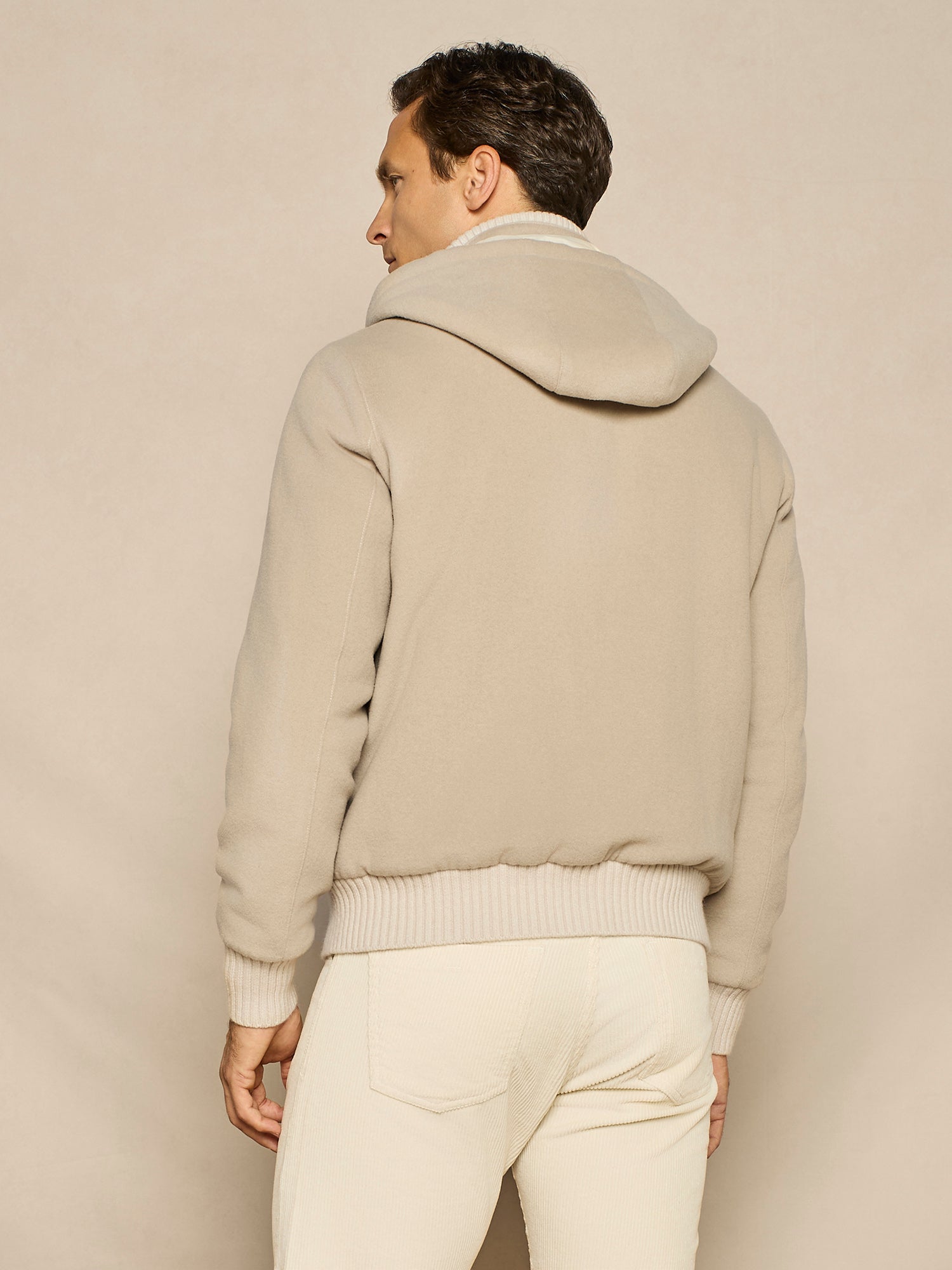 BOMBER IMBOTTITO IN VELOUR BURRO