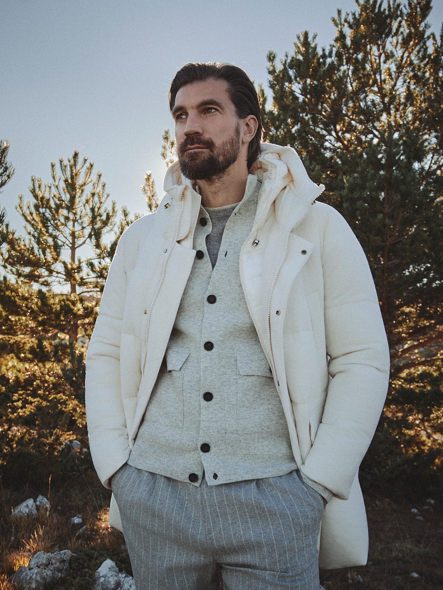 EXTRA WARM CASHMERE BLEND PADDED JACKET