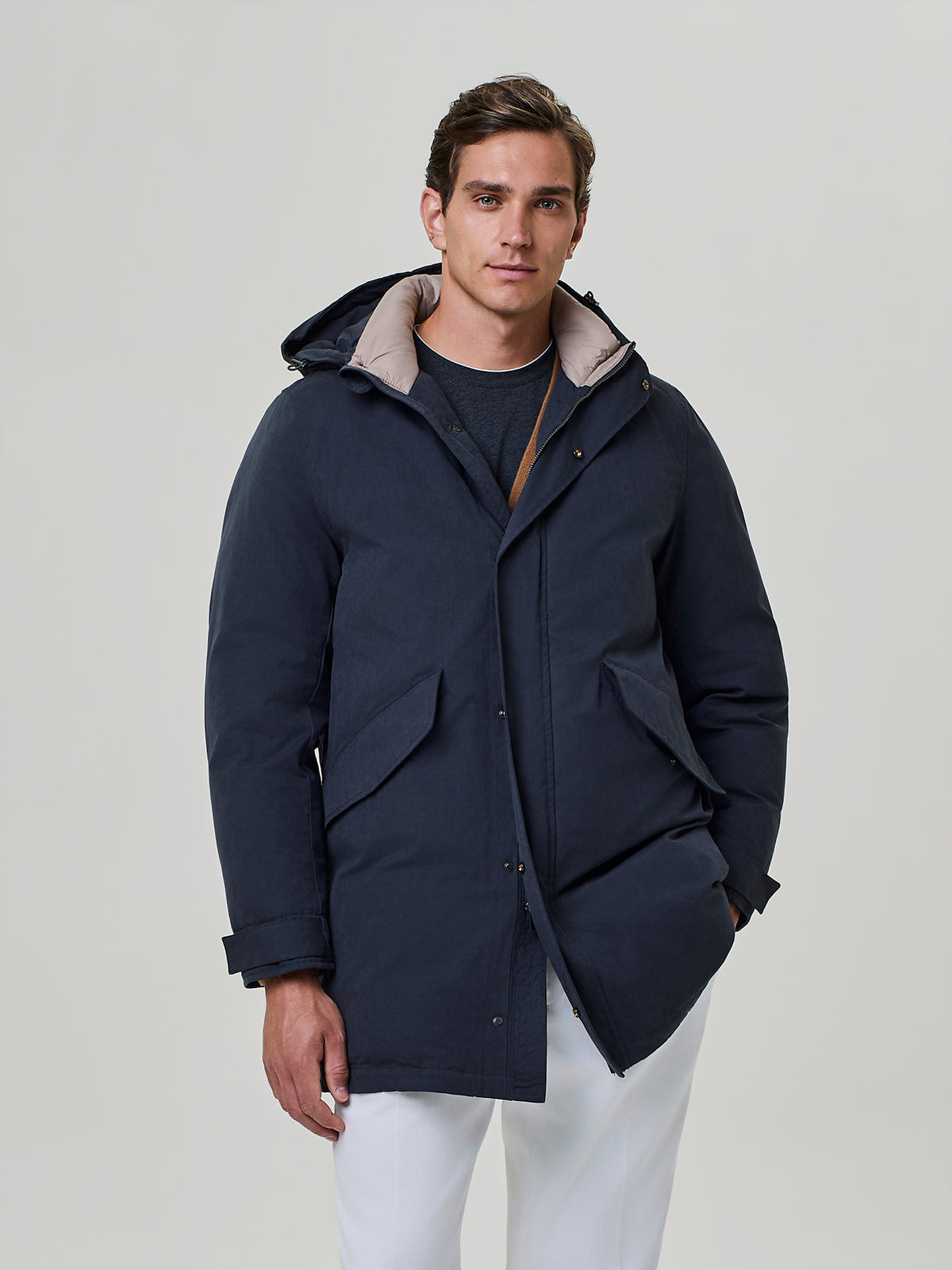Dark grey cotton parka