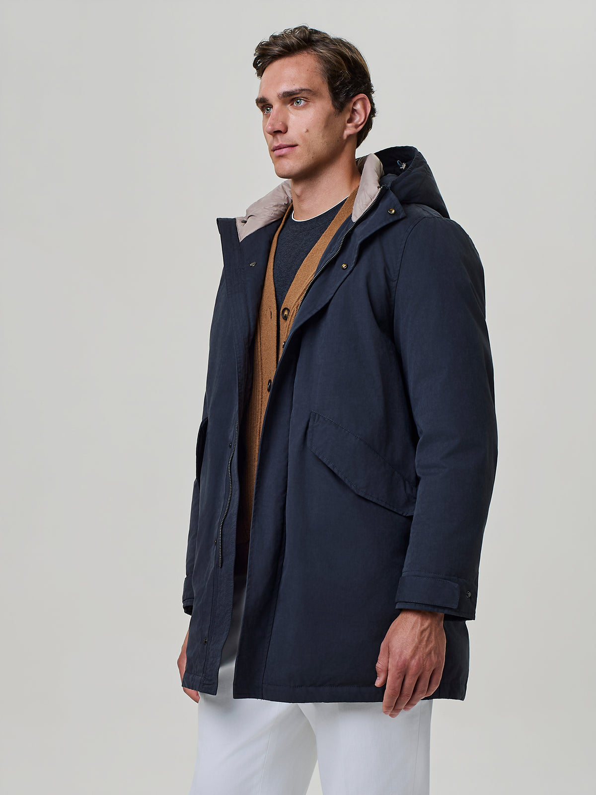 Dark grey cotton parka