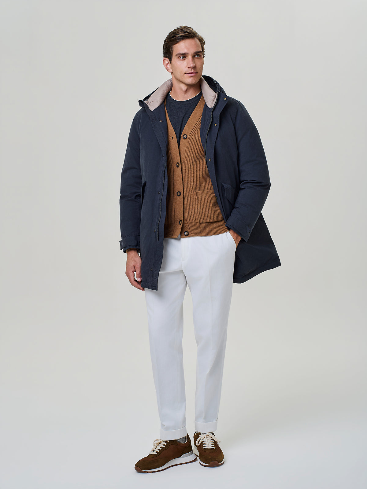 Dark grey cotton parka