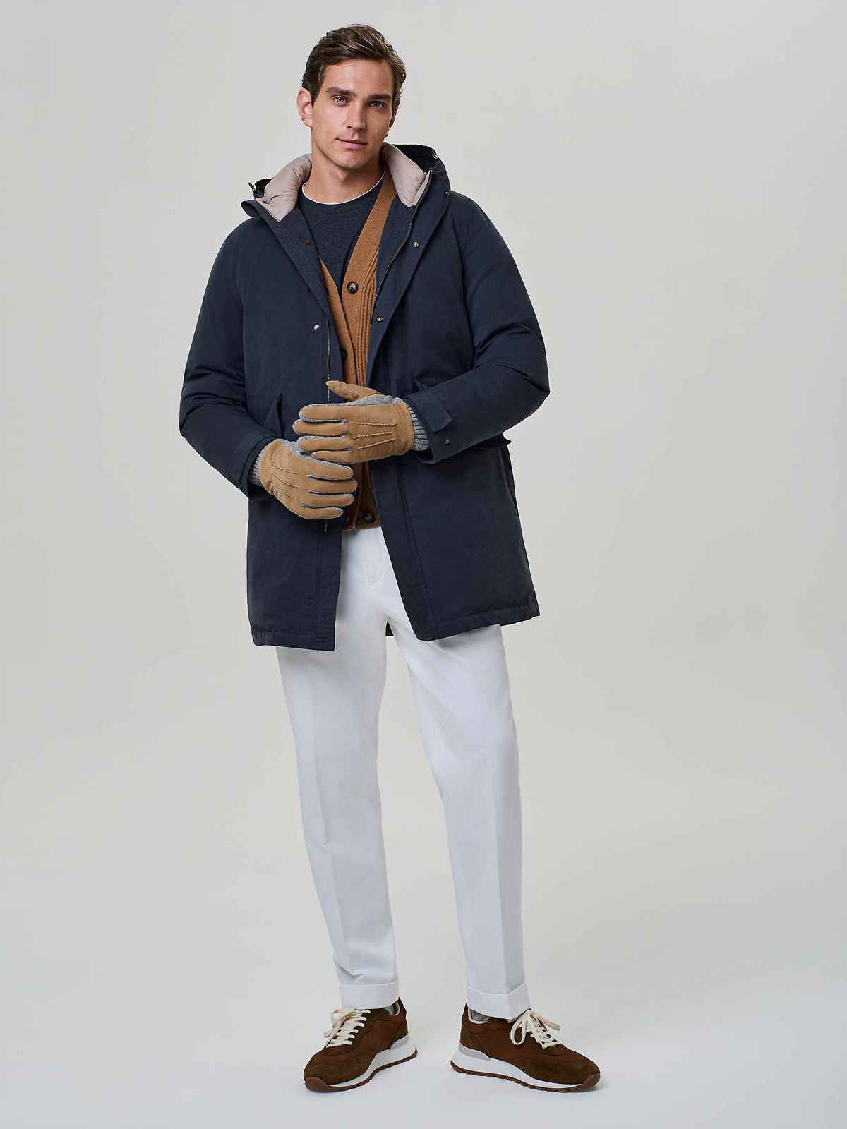 Dark grey cotton parka
