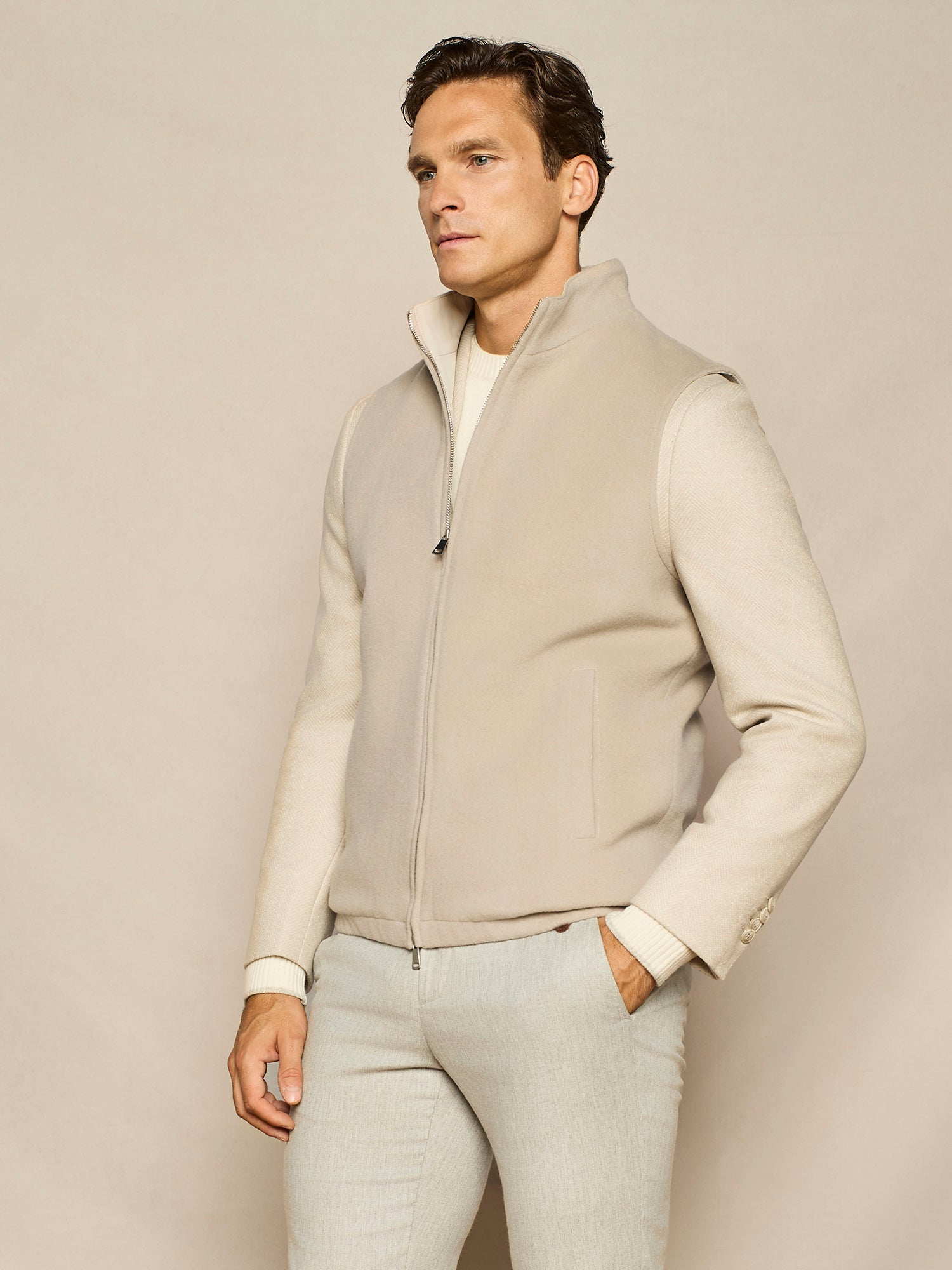 SMANICATO REVERSIBILE IN VELOUR BURRO