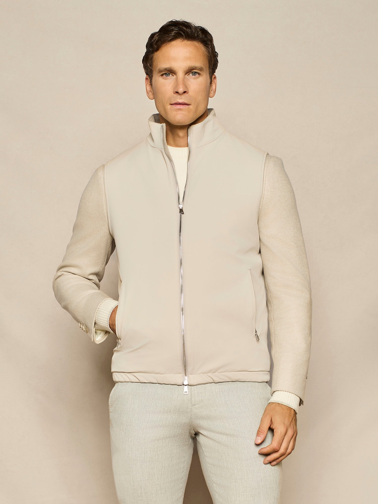 SMANICATO REVERSIBILE IN VELOUR BURRO