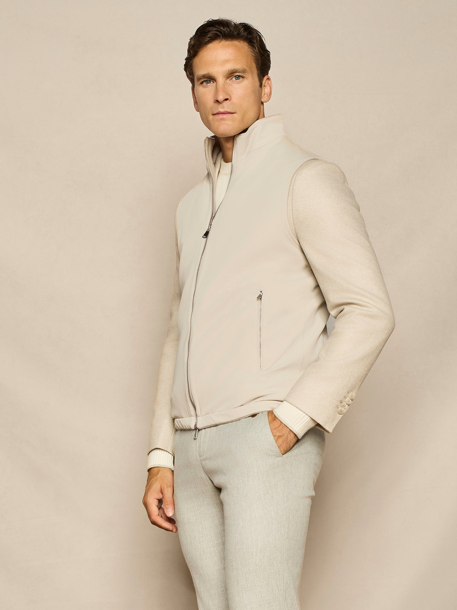 SMANICATO REVERSIBILE IN VELOUR BURRO