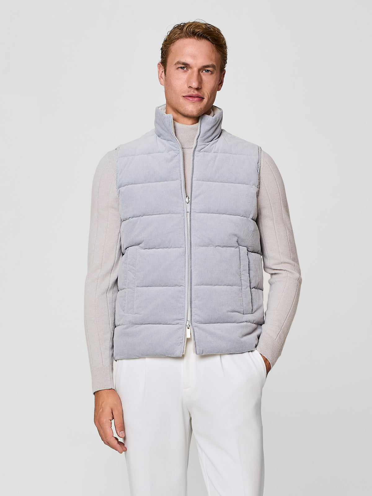 Smanicato in velluto reversibile sky