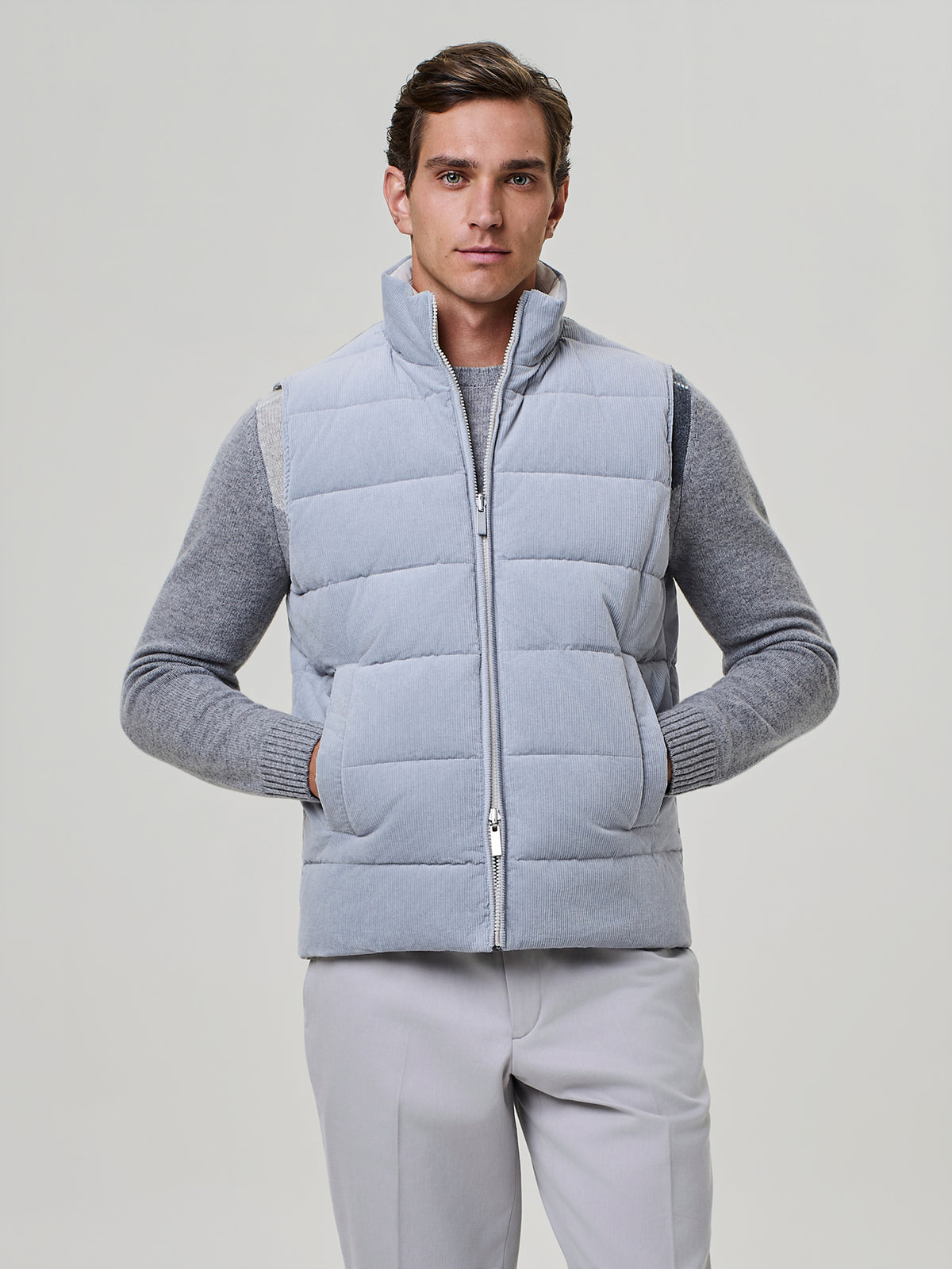 Sky Reversible Corduroy Vest