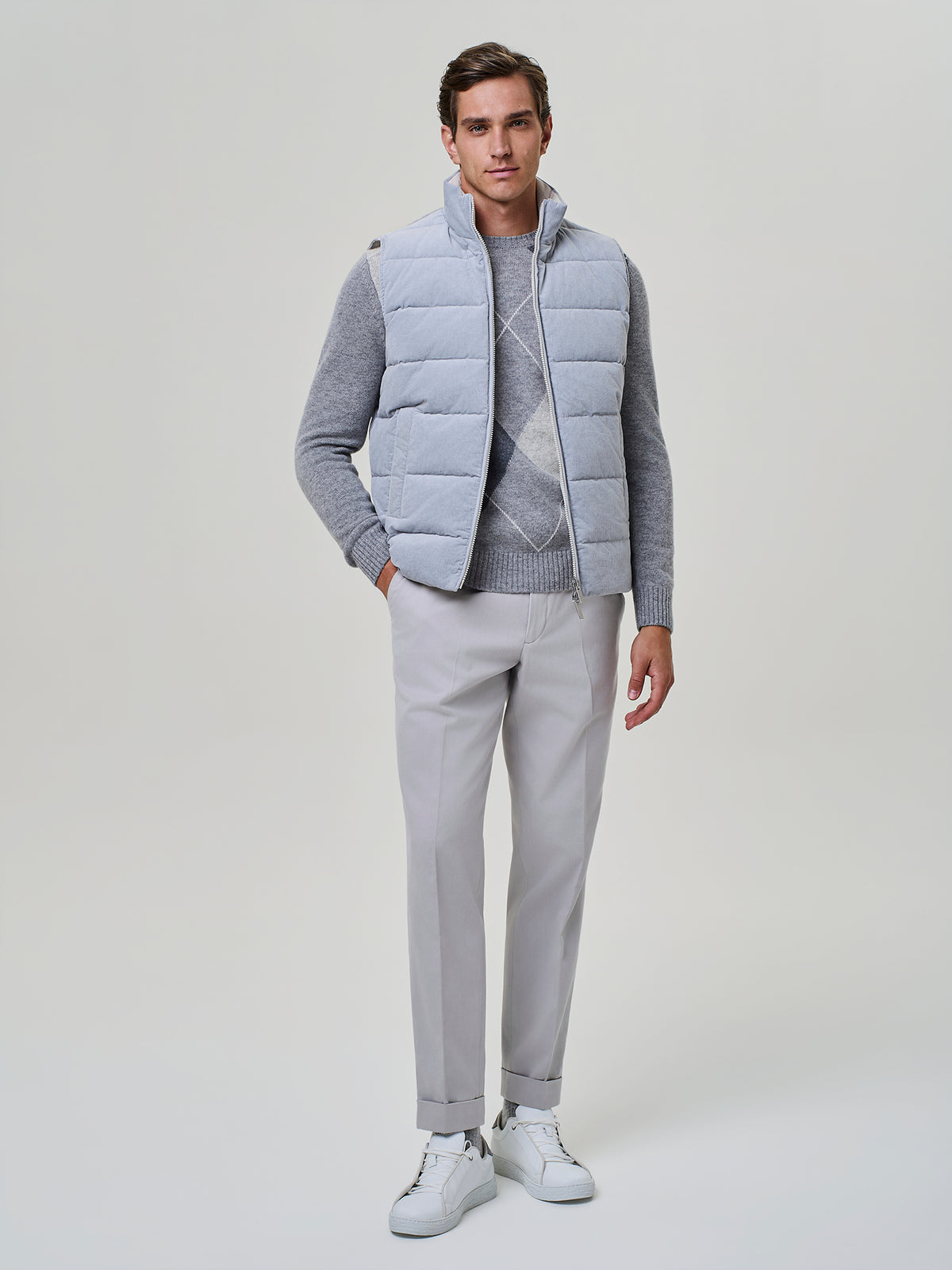 Sky Reversible Corduroy Vest
