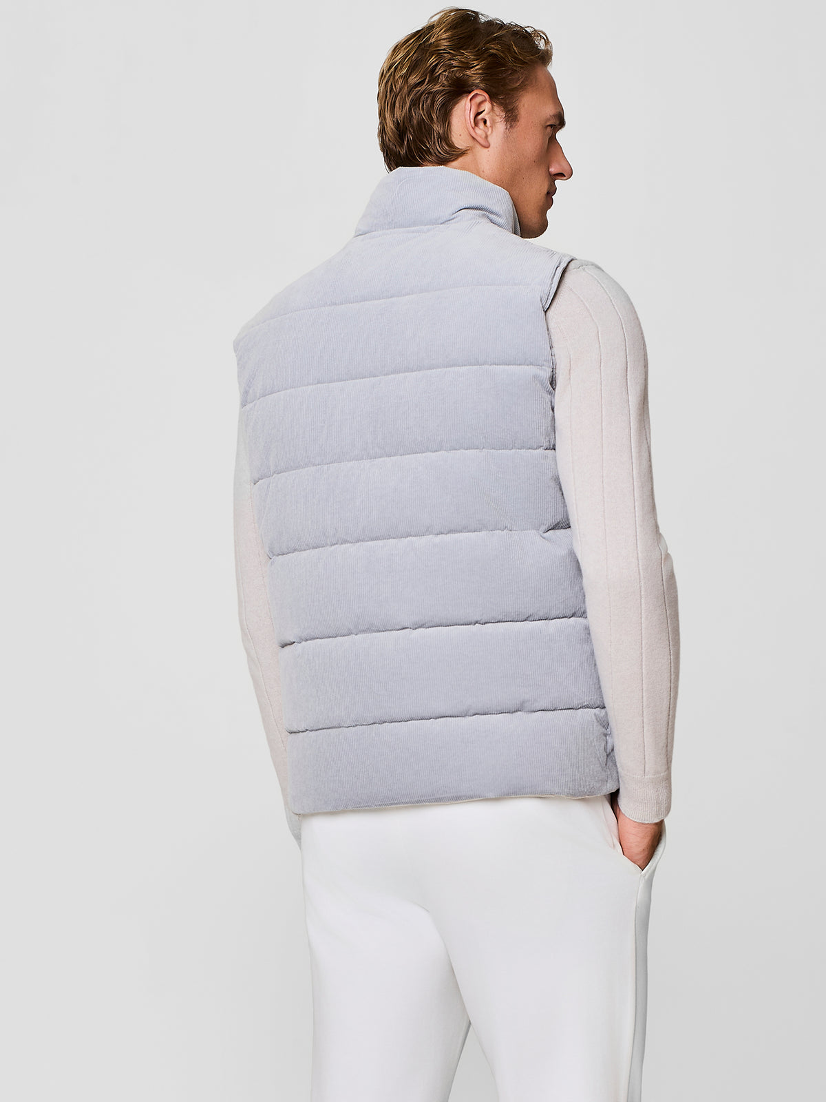 Smanicato in velluto reversibile sky