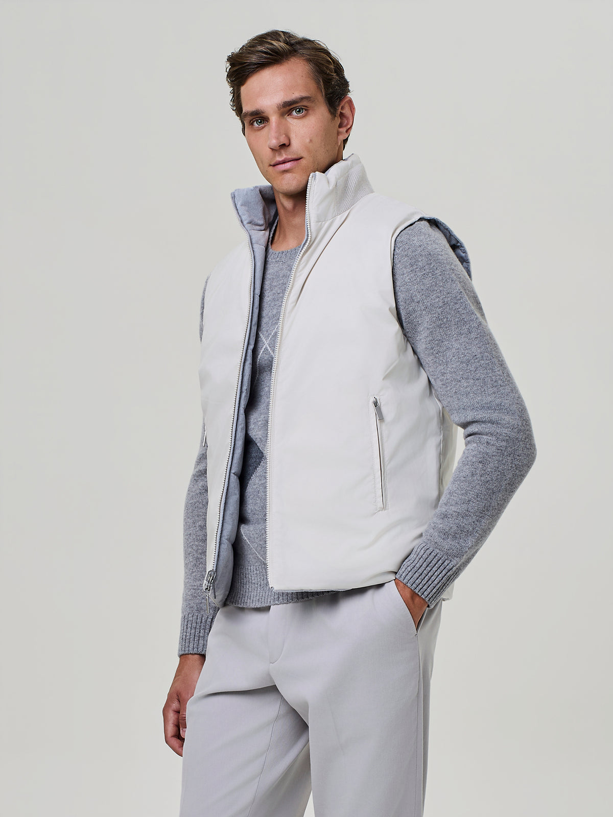 Sky Reversible Corduroy Vest
