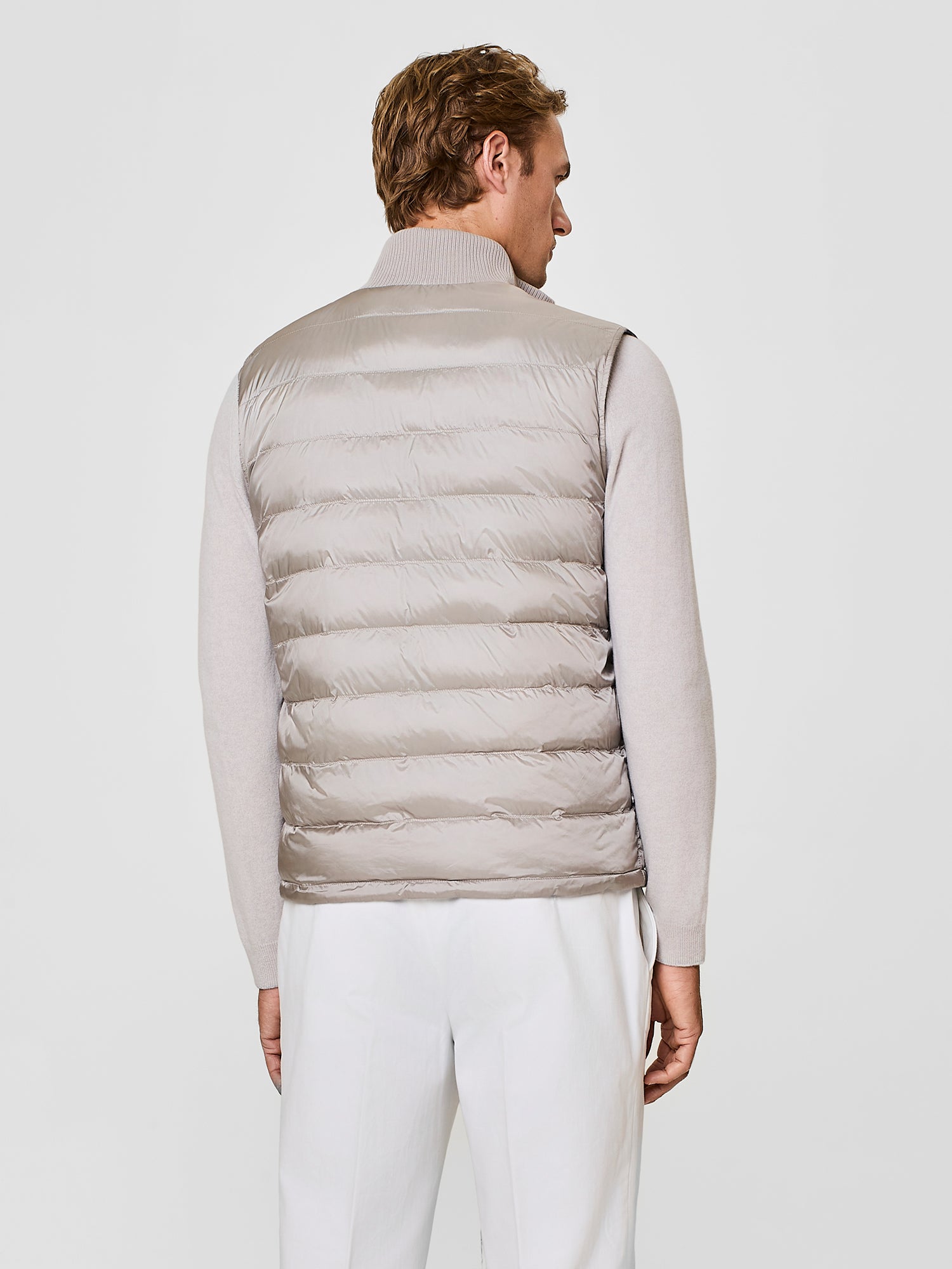 Smanicato reversibile ultralight in nylon e maglia burro