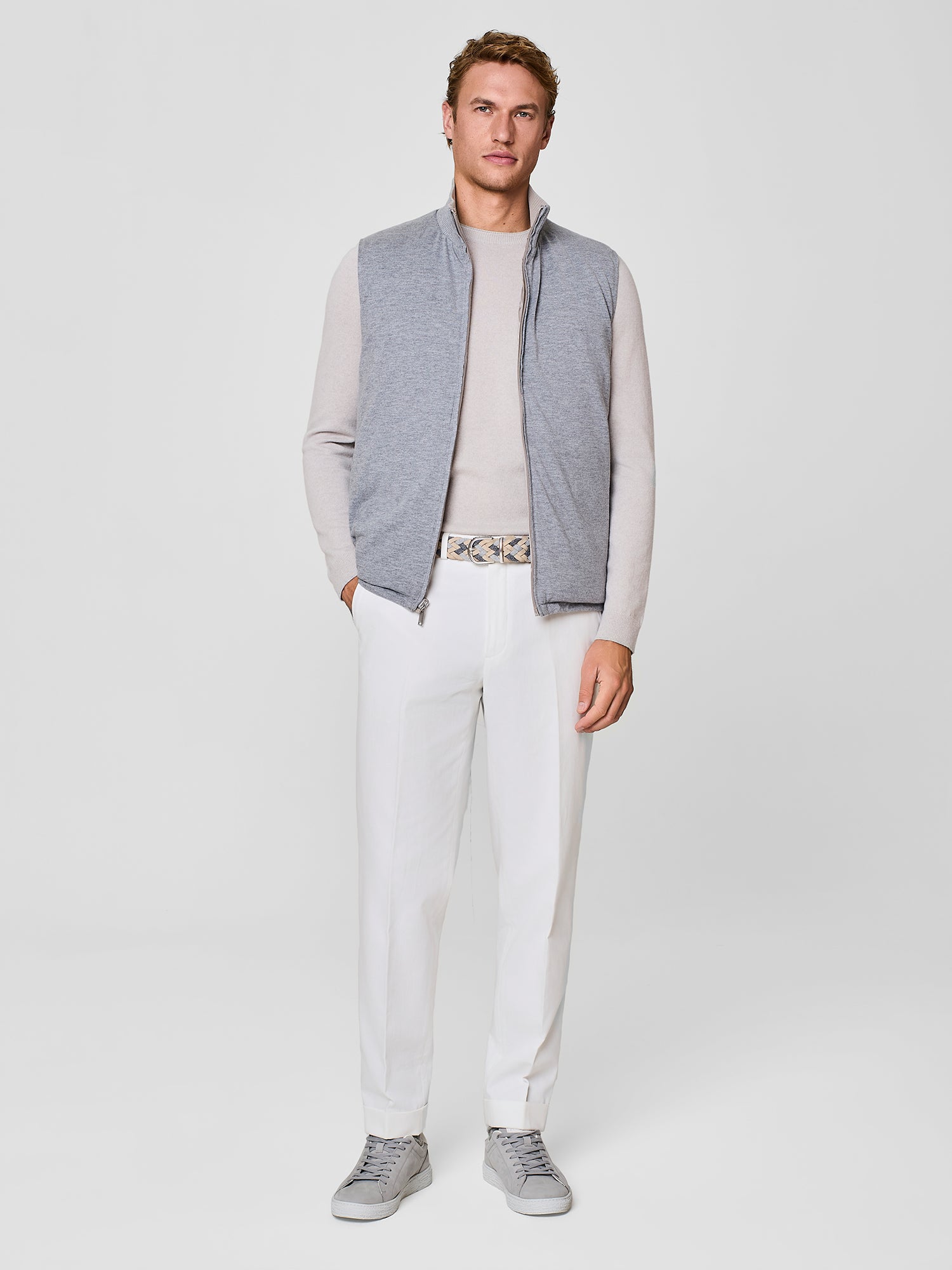 Smanicato reversibile ultralight in nylon e maglia burro