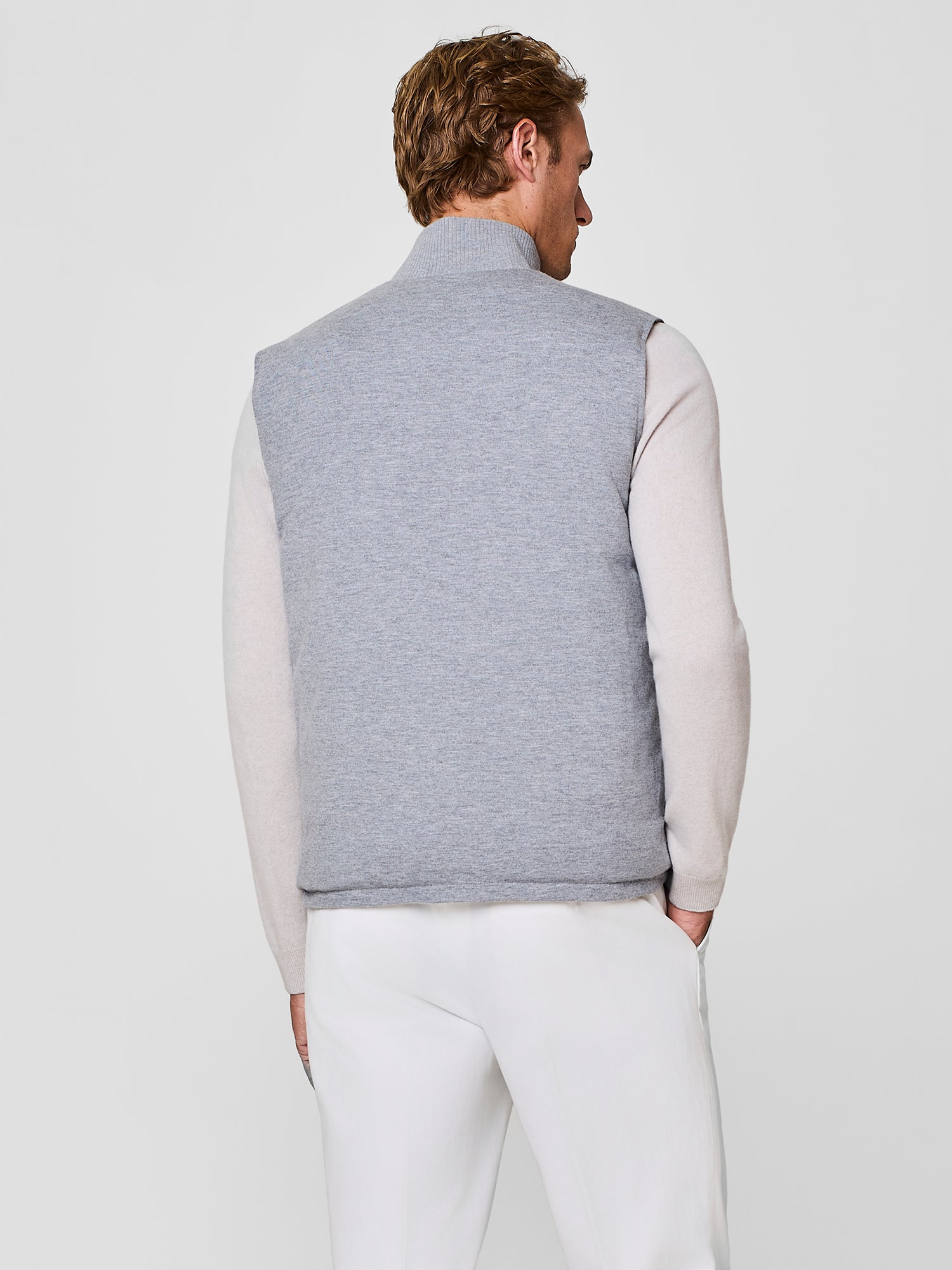 Smanicato reversibile ultralight in nylon e maglia burro