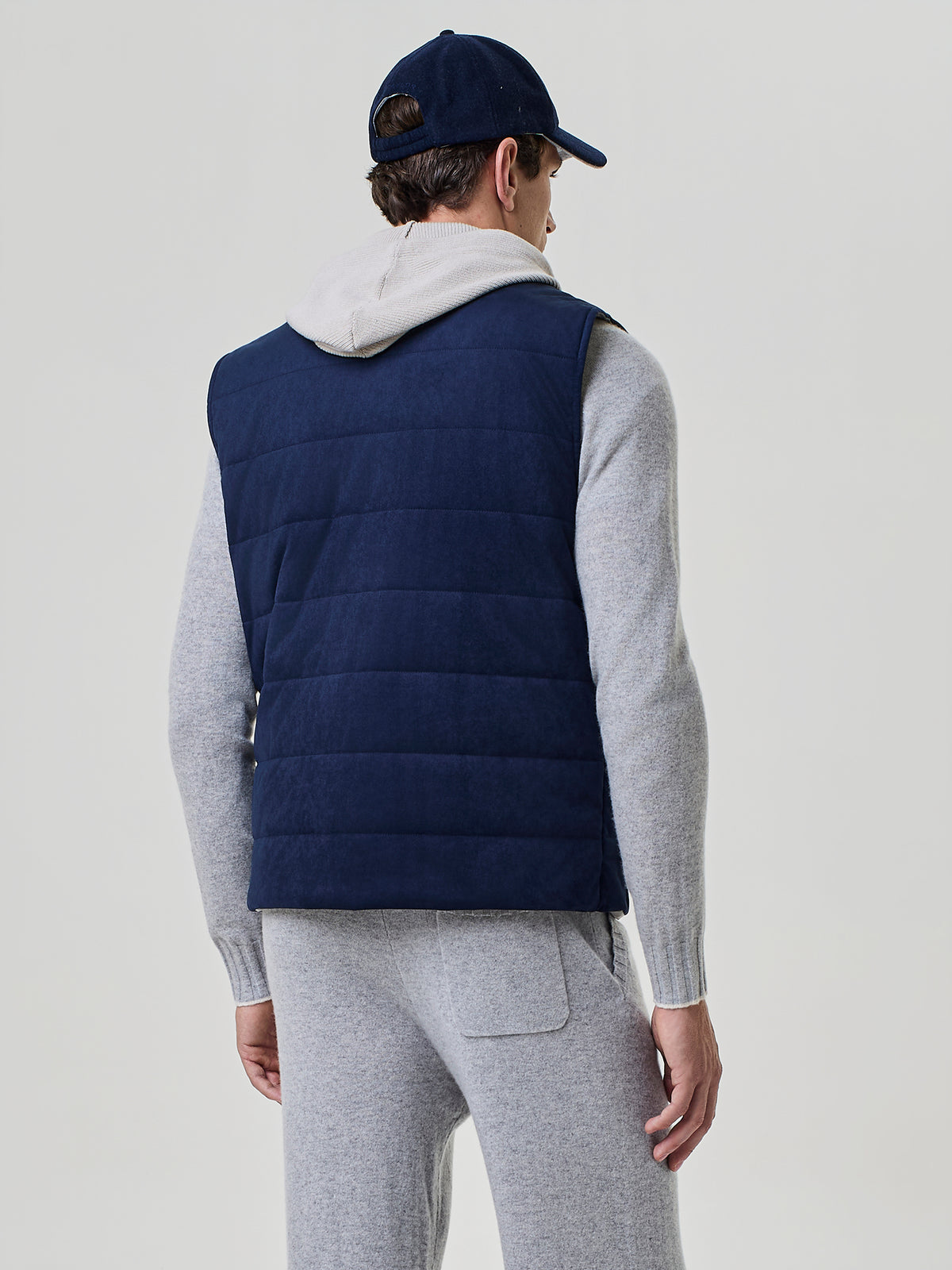 Blue eco-suede vest