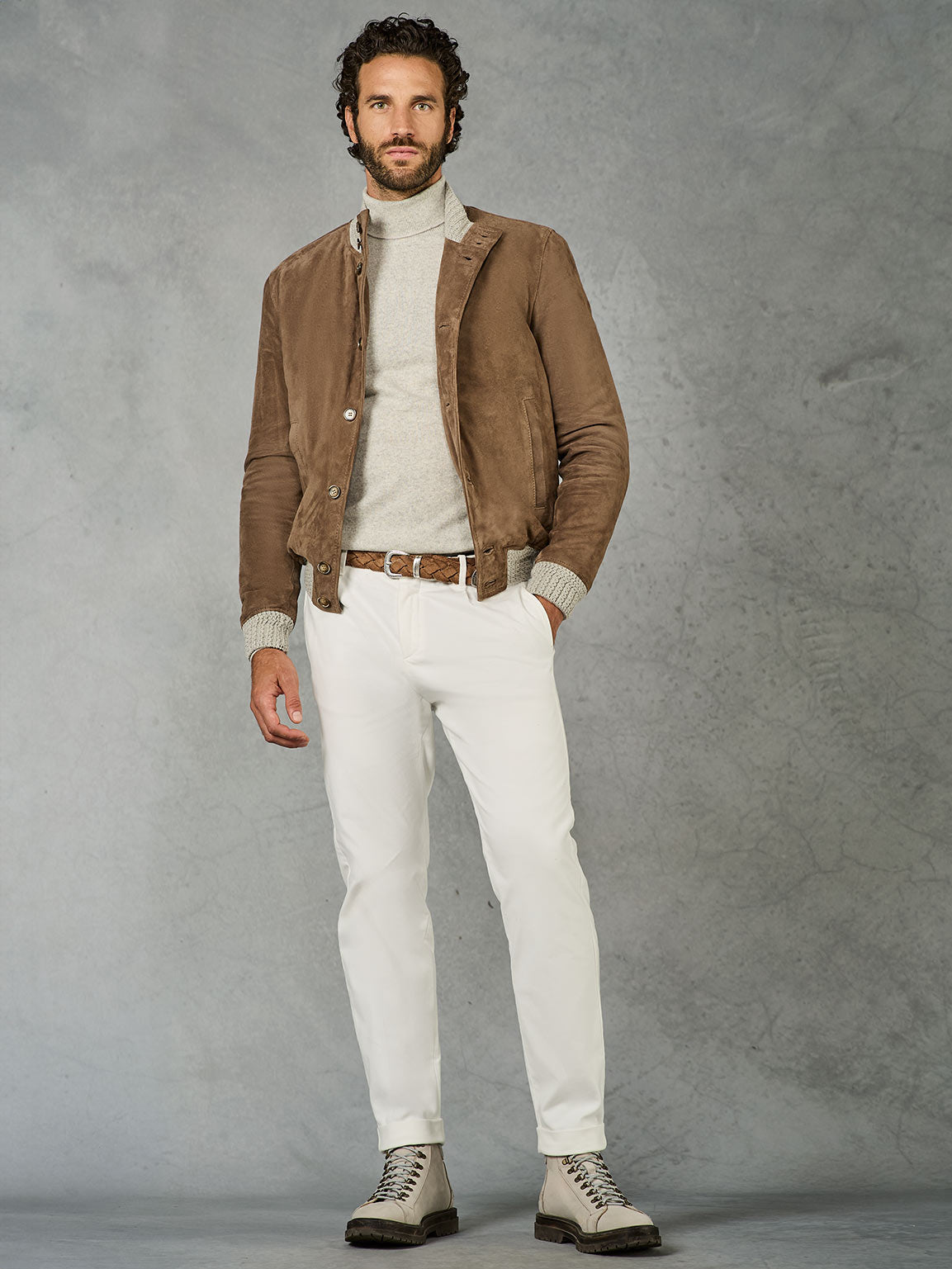 GIUBBINO IN VERO CAMOSCIO MORO