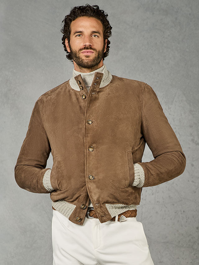 GIUBBINO IN VERO CAMOSCIO MORO