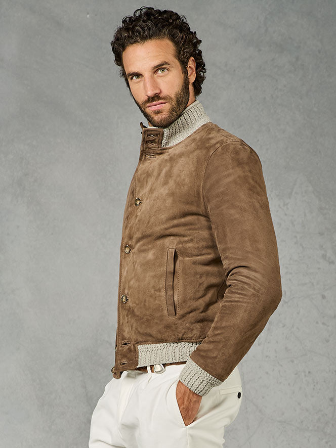 GIUBBINO IN VERO CAMOSCIO MORO