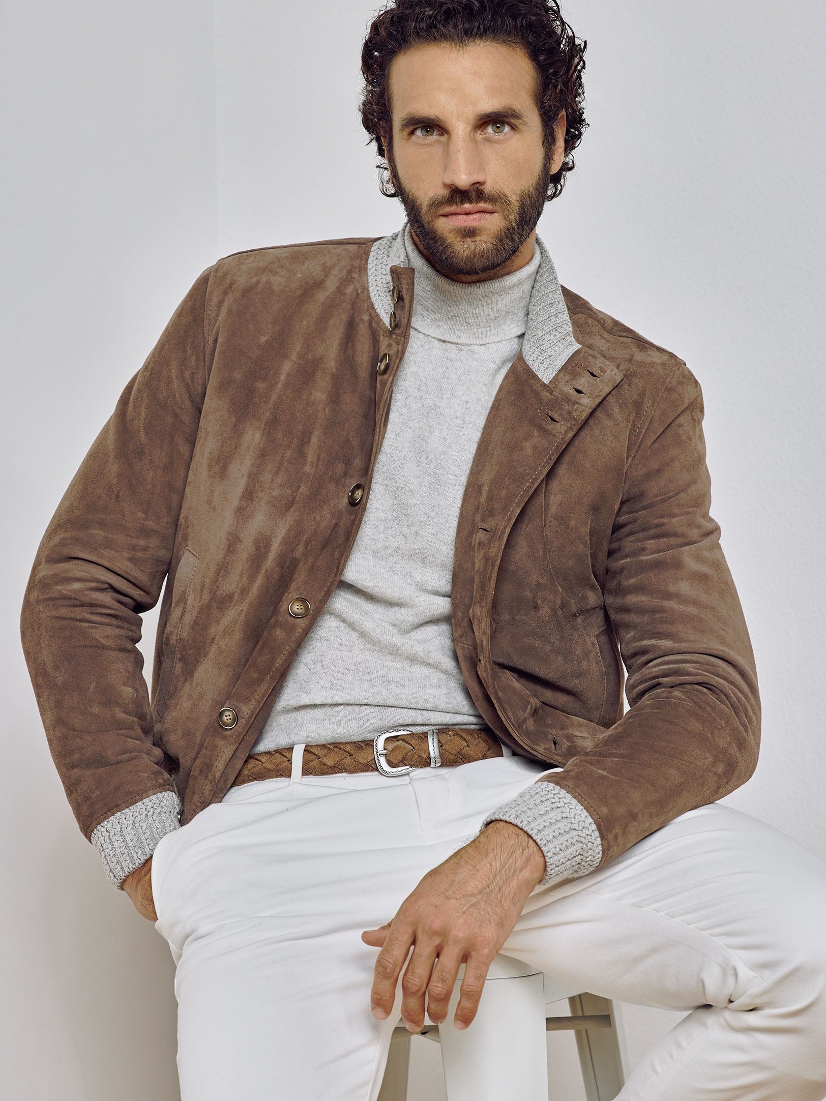 GIUBBINO IN VERO CAMOSCIO MORO