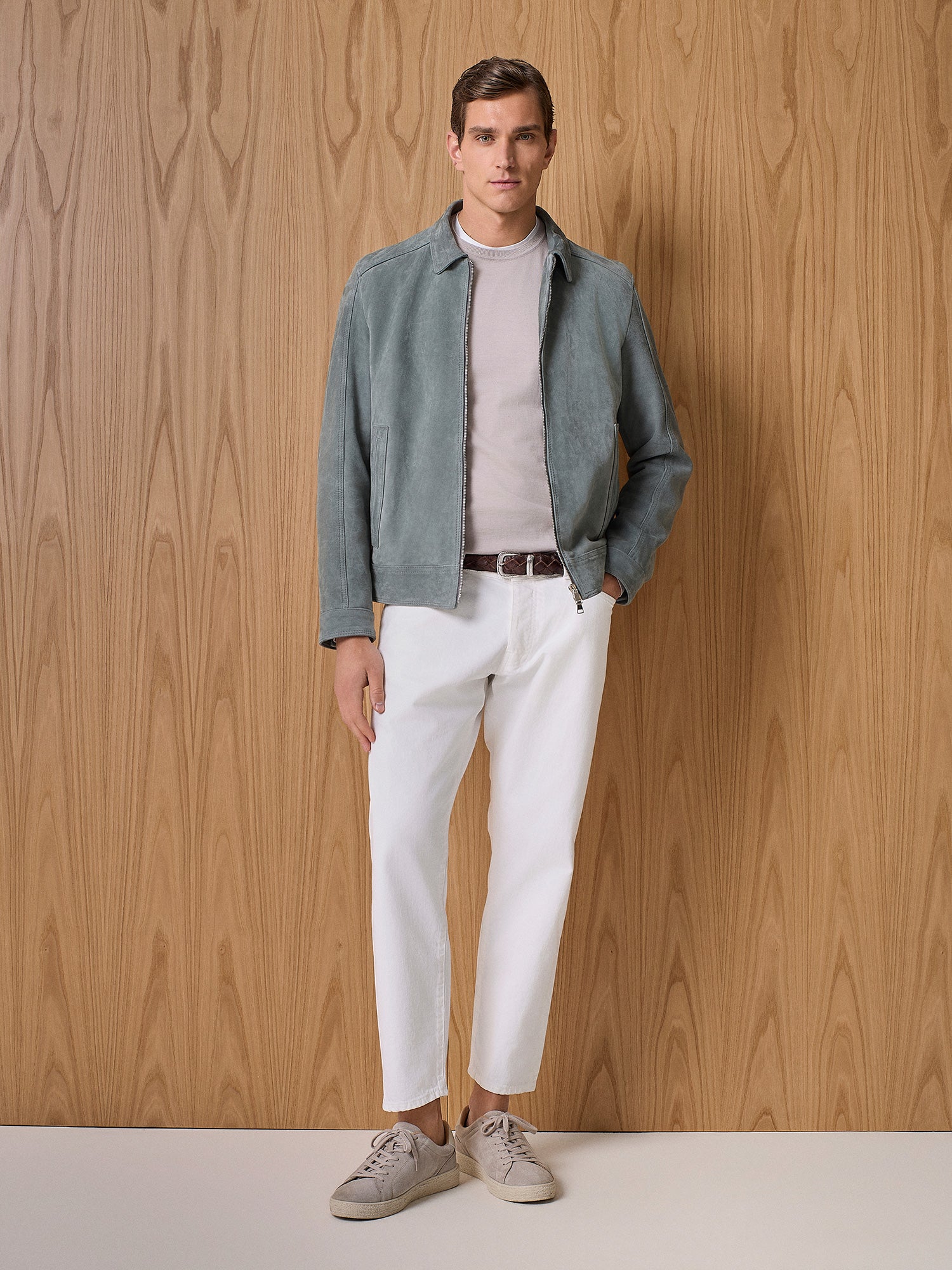 Giubbino in vero camoscio cloud