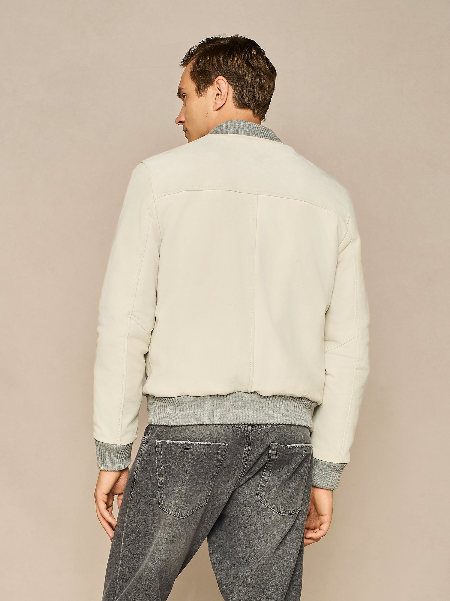 GIUBBINO IN VERO CAMOSCIO BEIGE
