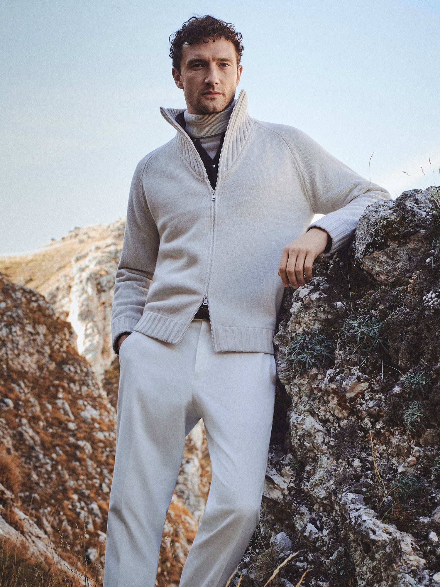 BUTTER FULL ZIP SWEATER