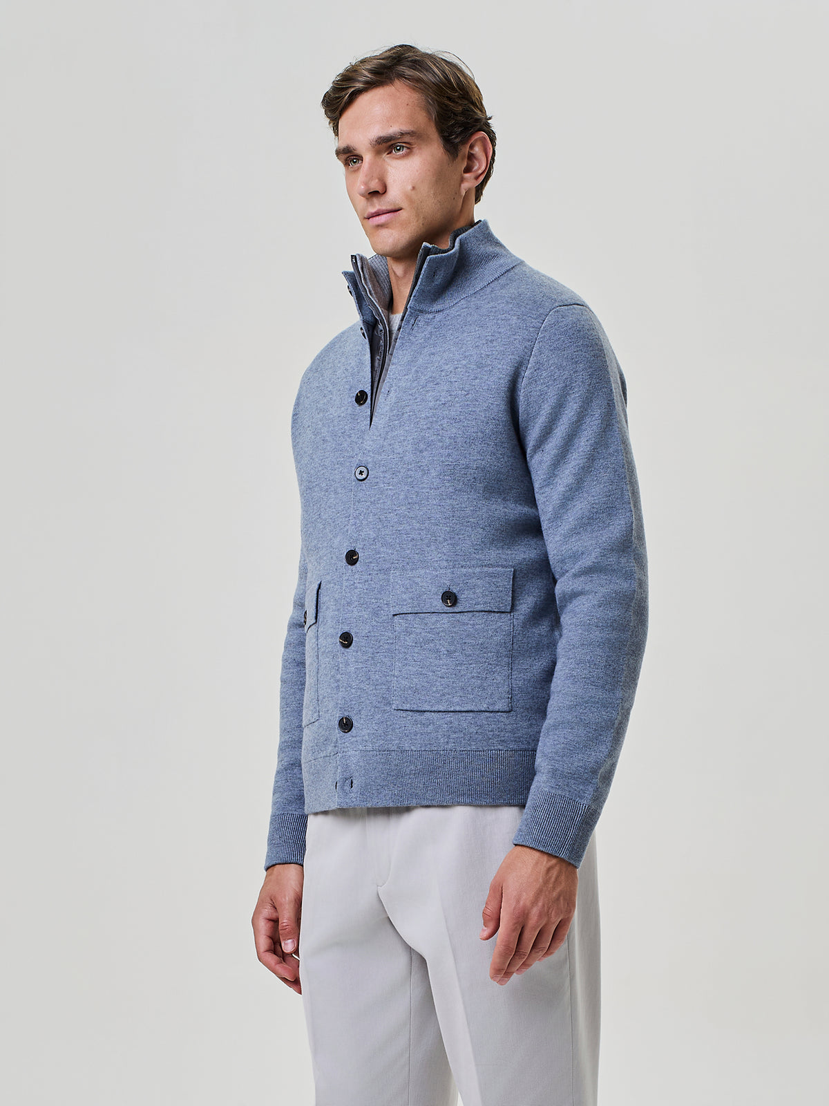 Bomber in maglia dusty