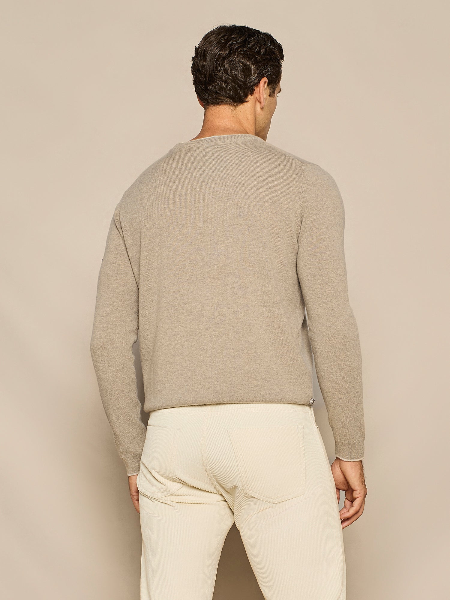 GIROCOLLO IN MISTO CASHMERE TAUPE