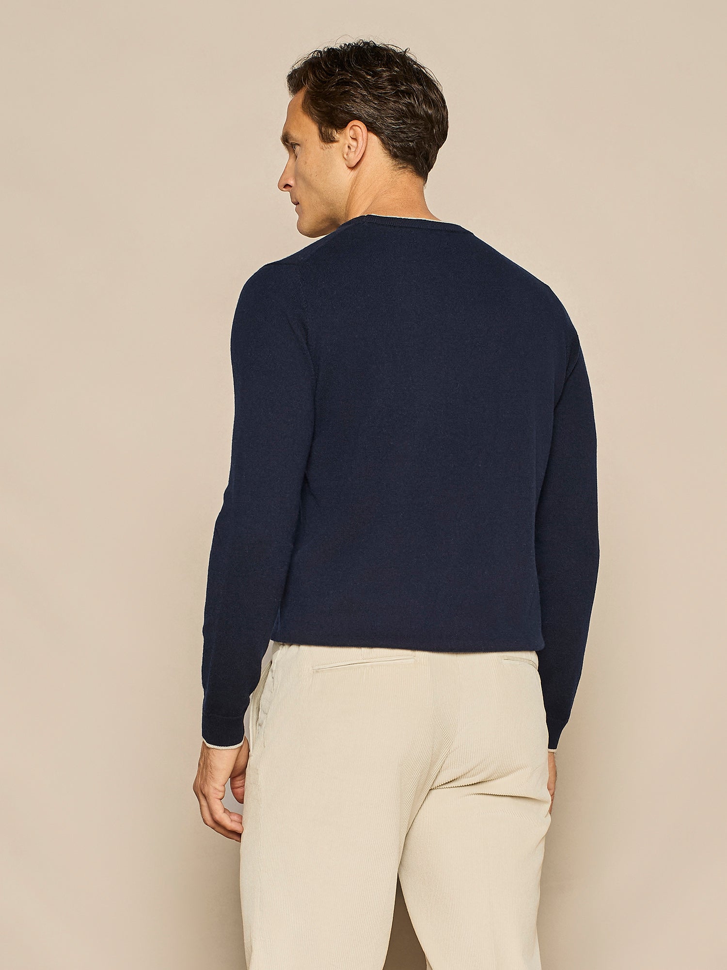 GIROCOLLO IN MISTO CASHMERE BLU