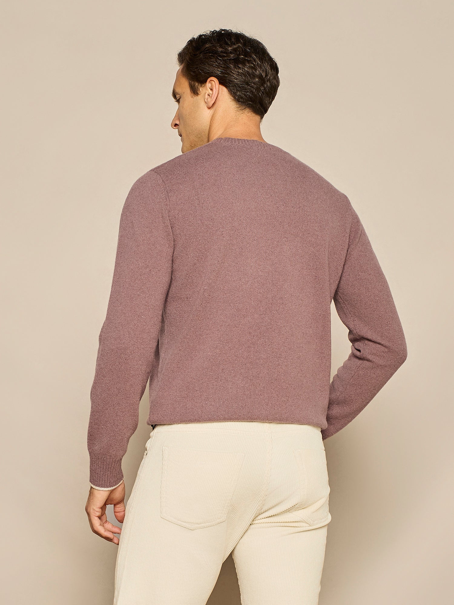 GIROCOLLO IN PURA LANA MAUVE
