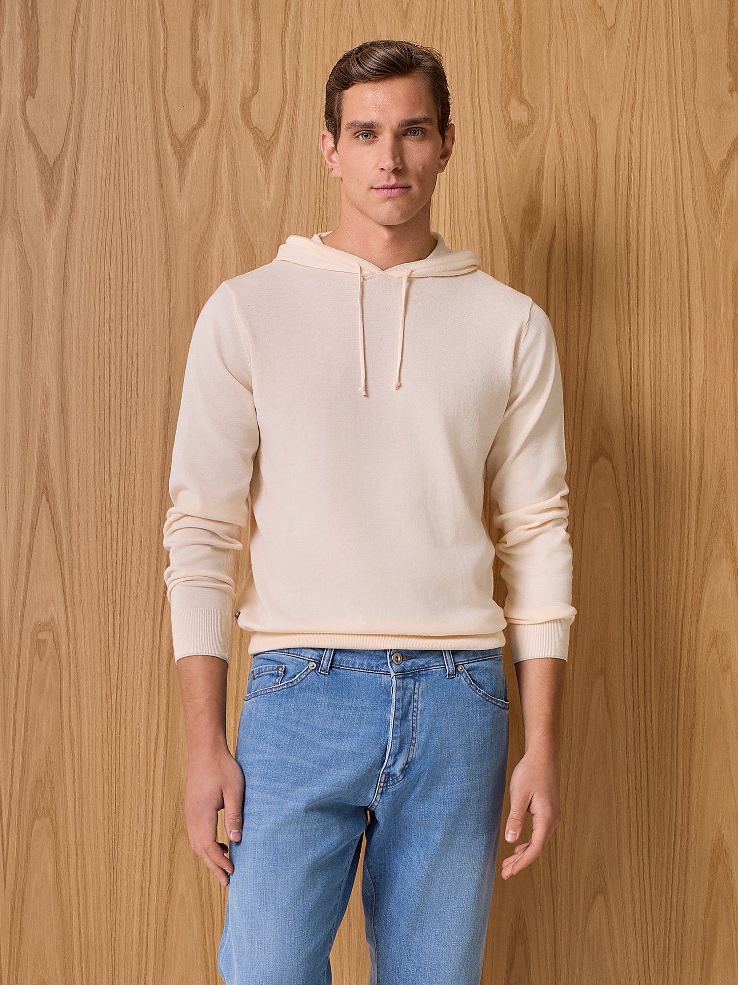 Maglia ultralight con cappuccio apricot