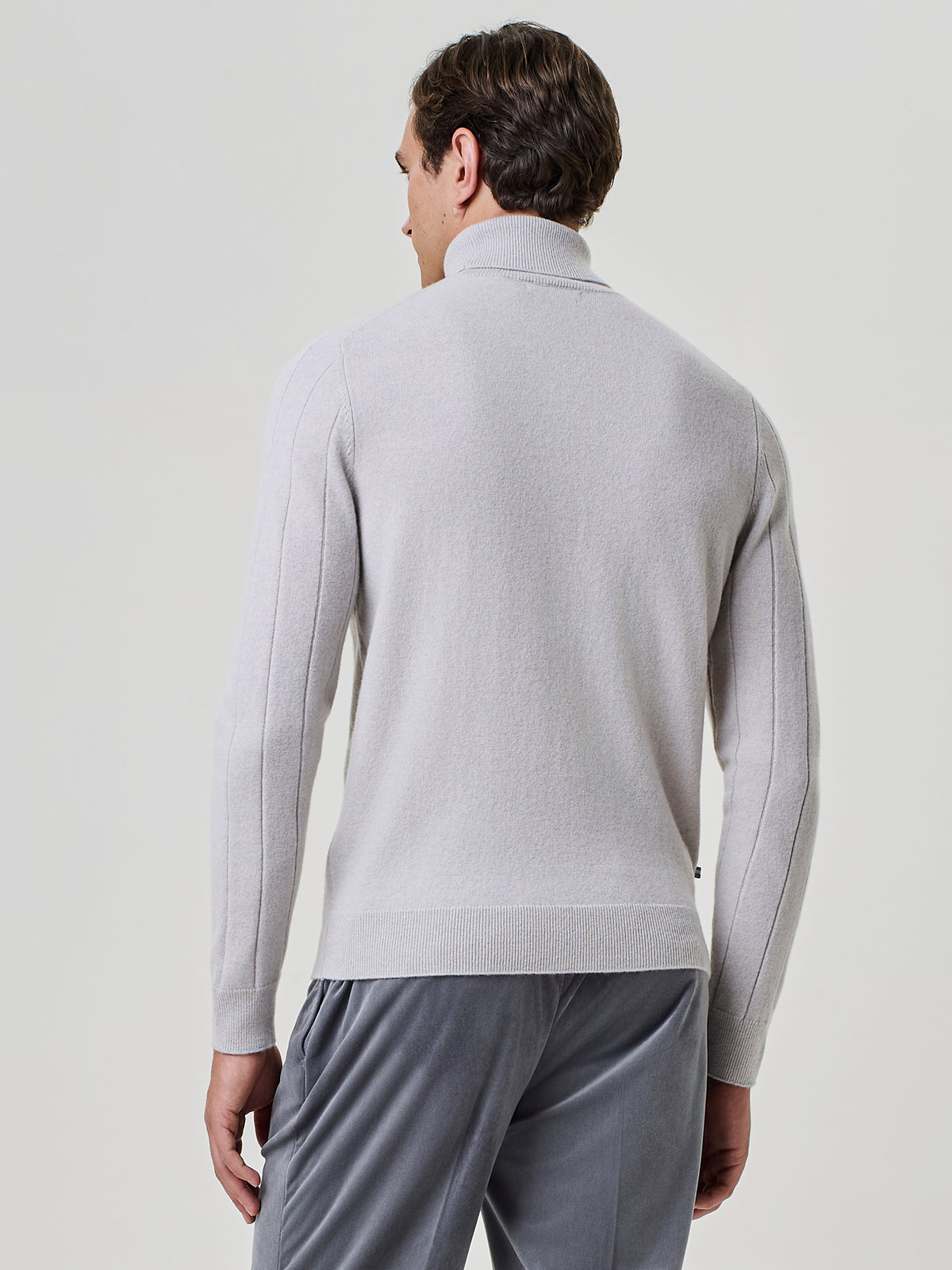 Butter Cashmere and Wool Flat Rib Turtleneck Sweater