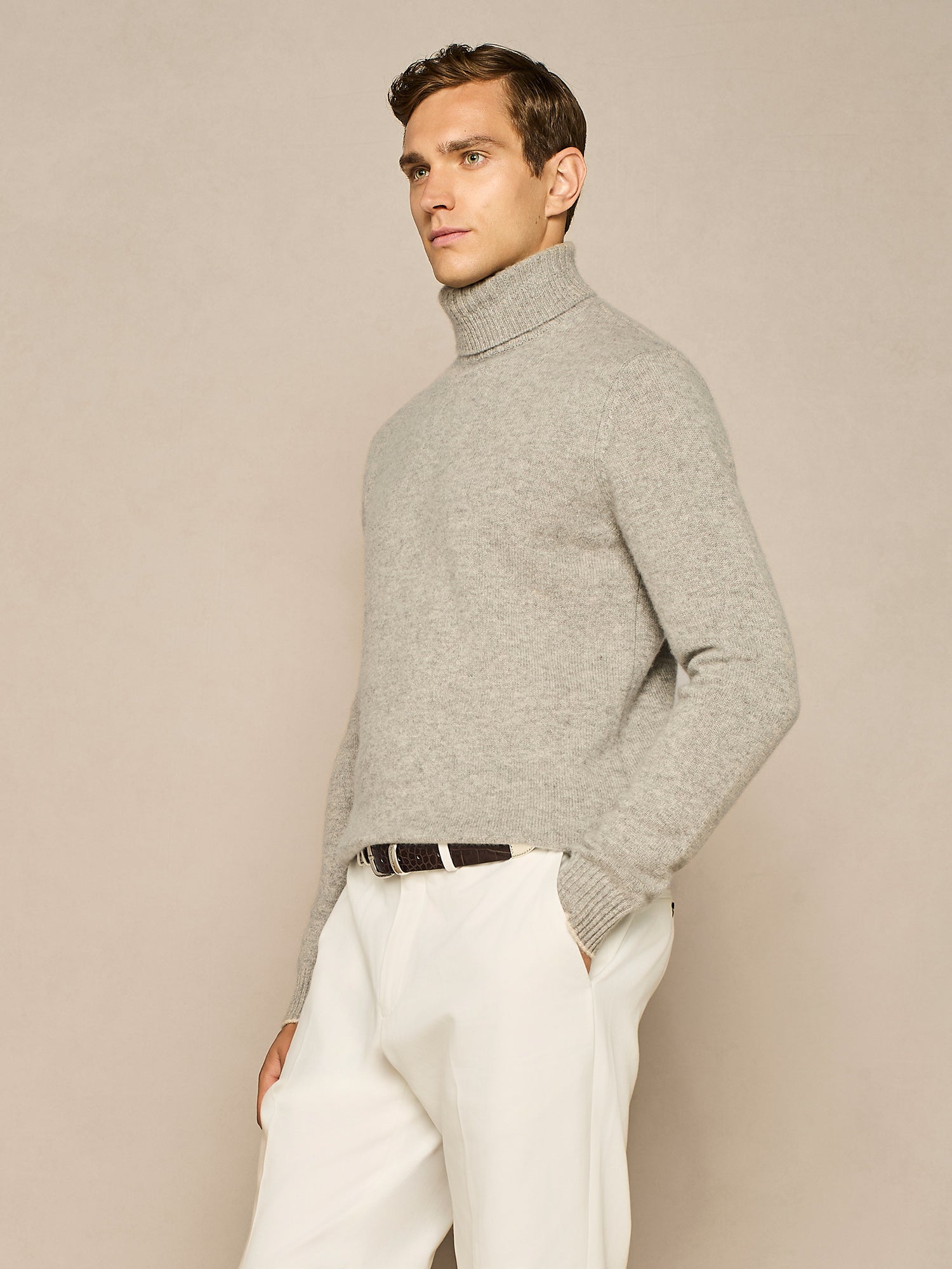DOLCEVITA IN PURO CASHMERE GRIGIO CHIARO MELANGE