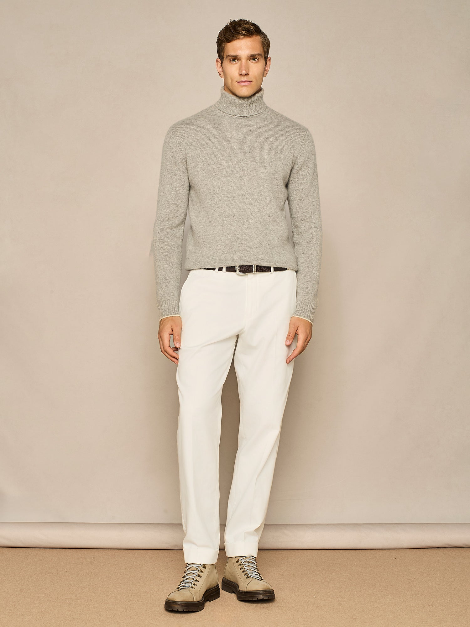 DOLCEVITA IN PURO CASHMERE GRIGIO CHIARO MELANGE