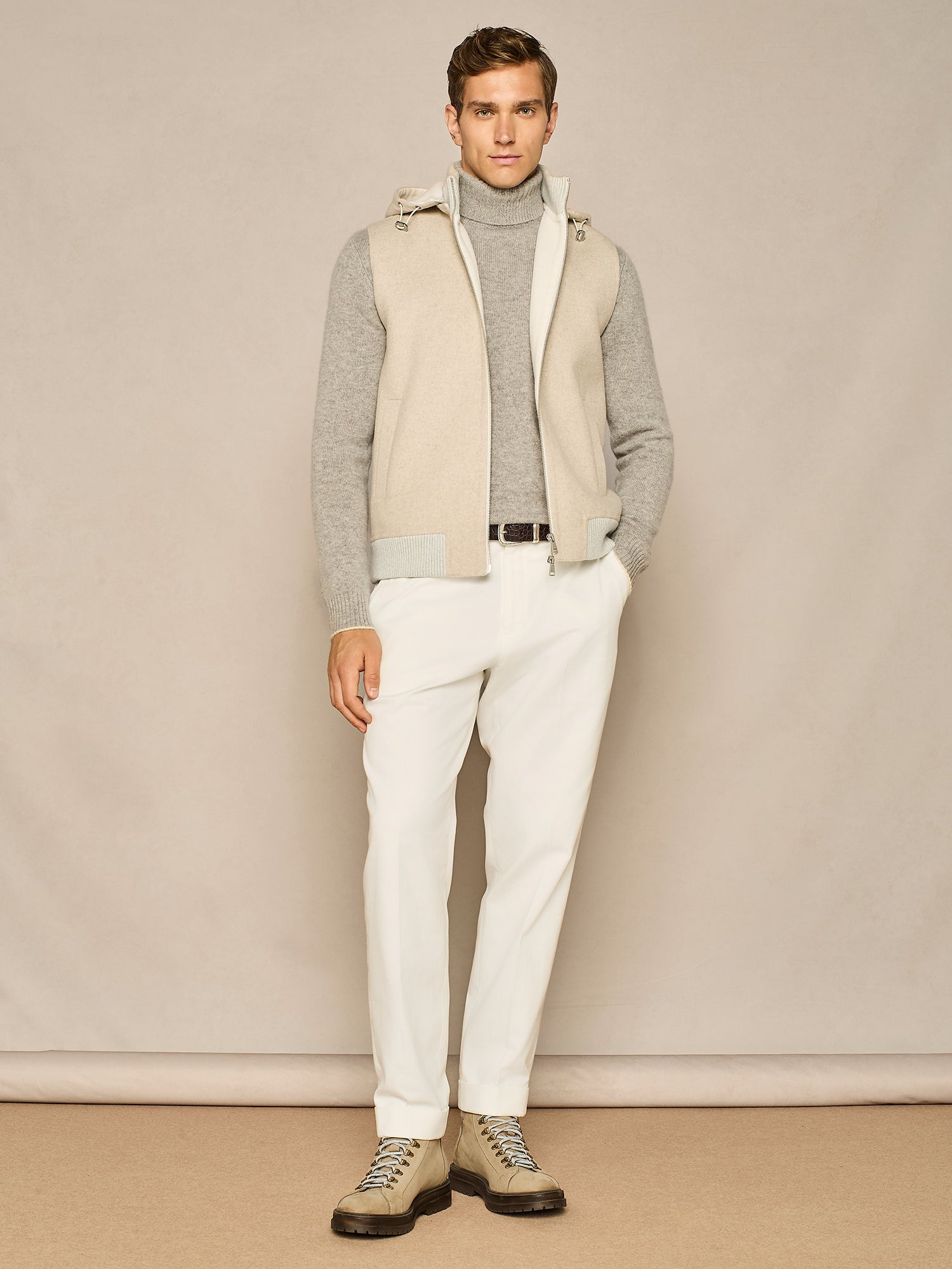 DOLCEVITA IN PURO CASHMERE GRIGIO CHIARO MELANGE