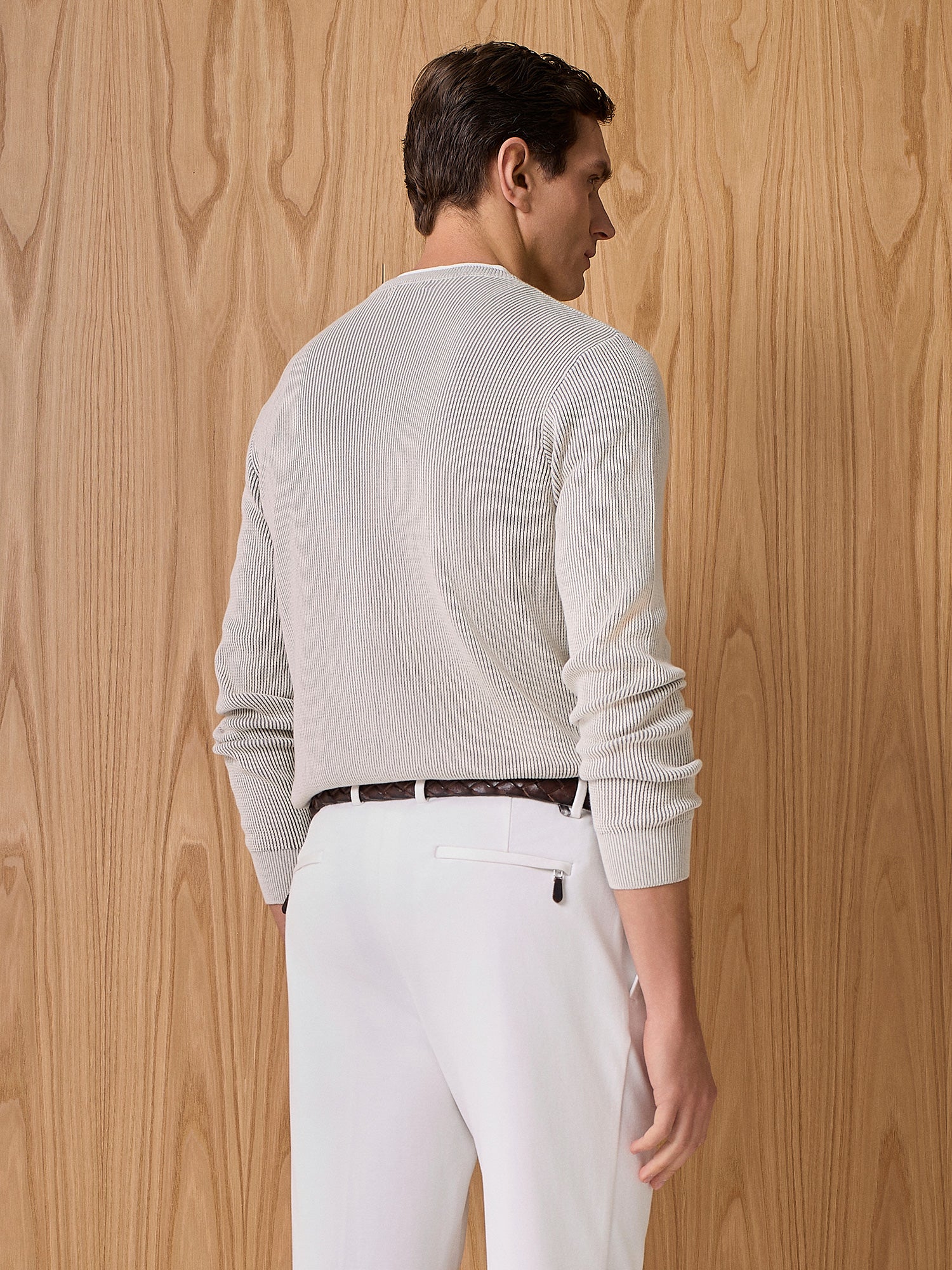 Light grey vanisé crew neck