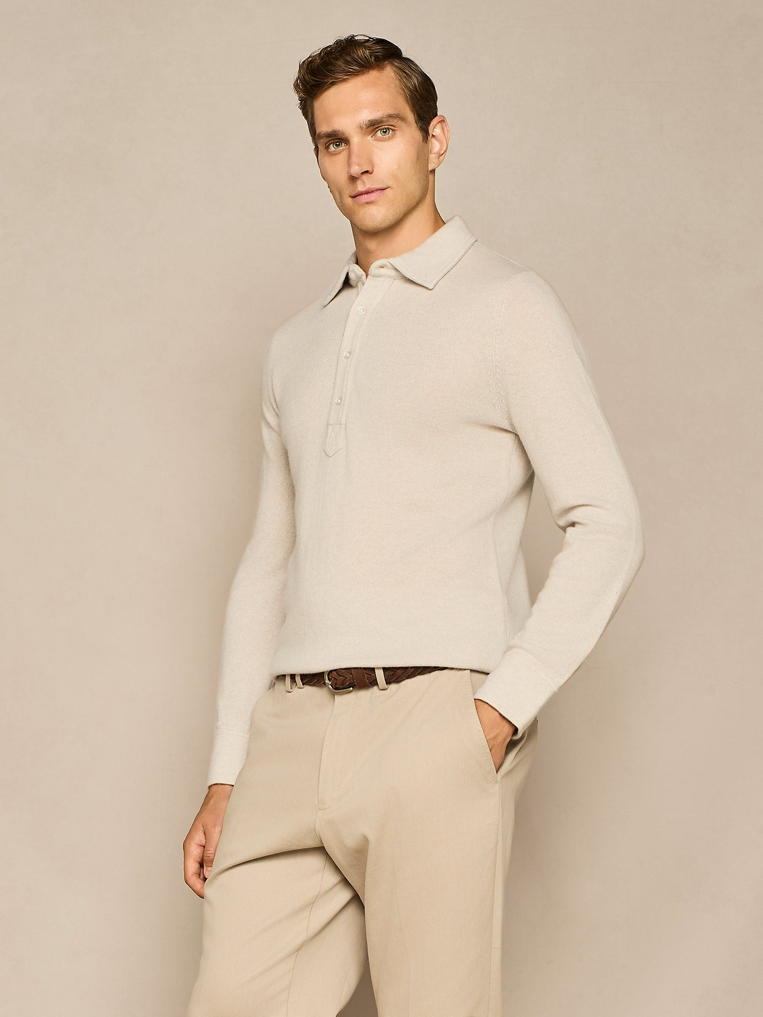 BUTTER CASHMERE BLEND POLO 