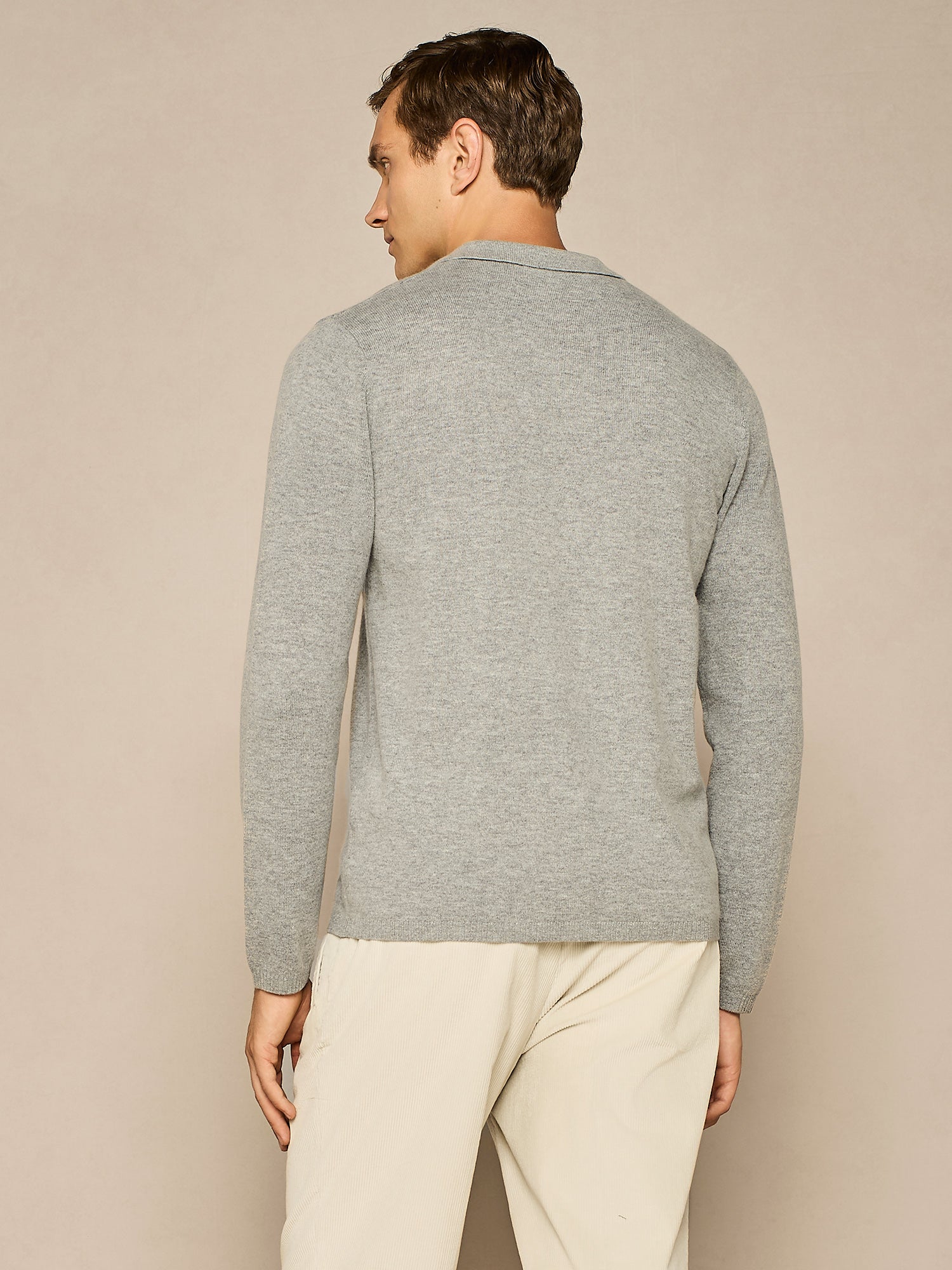 GREY MELANGE WOOL BLEND SHIRT