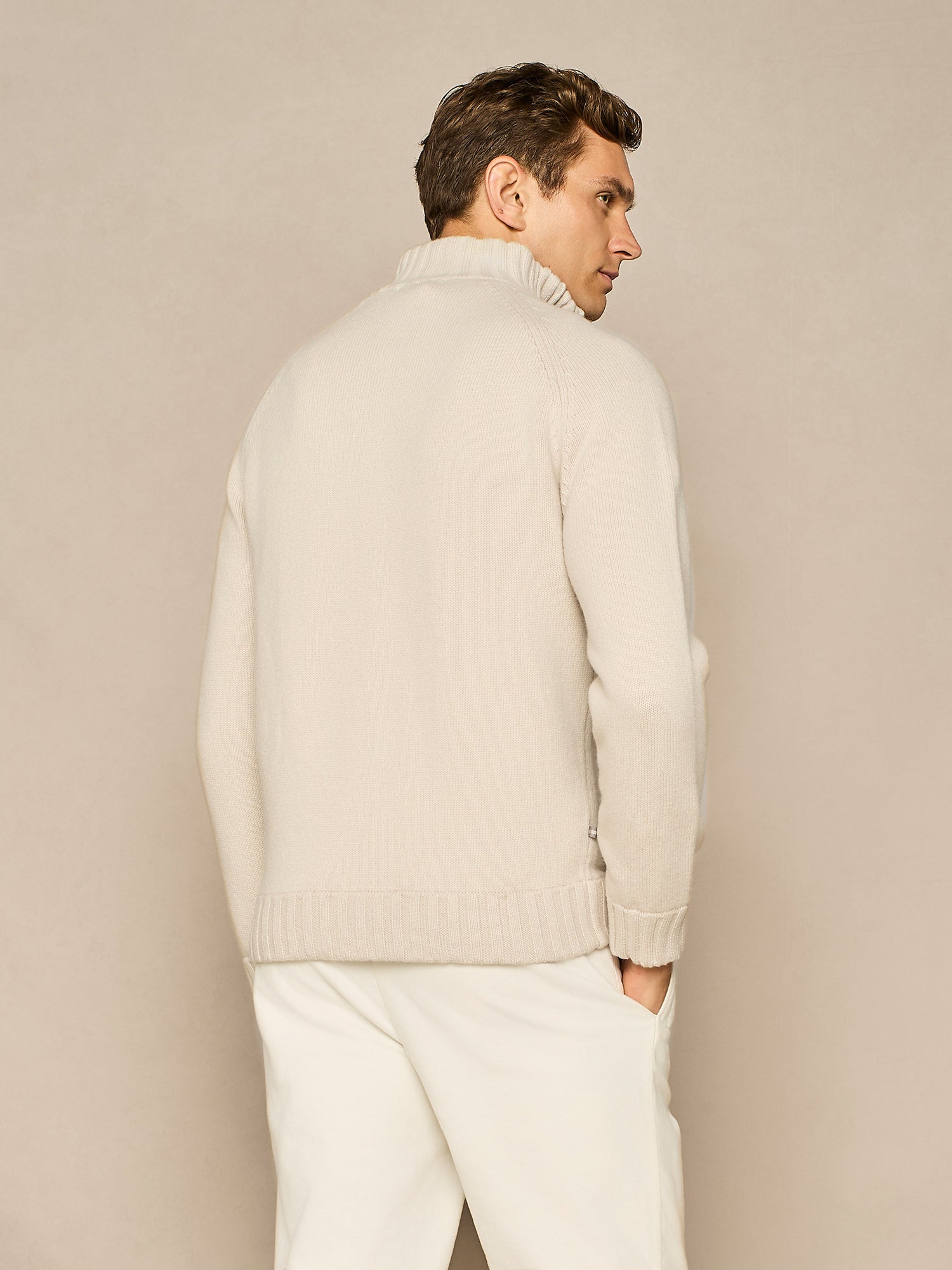 MAGLIA FULL ZIP BURRO
