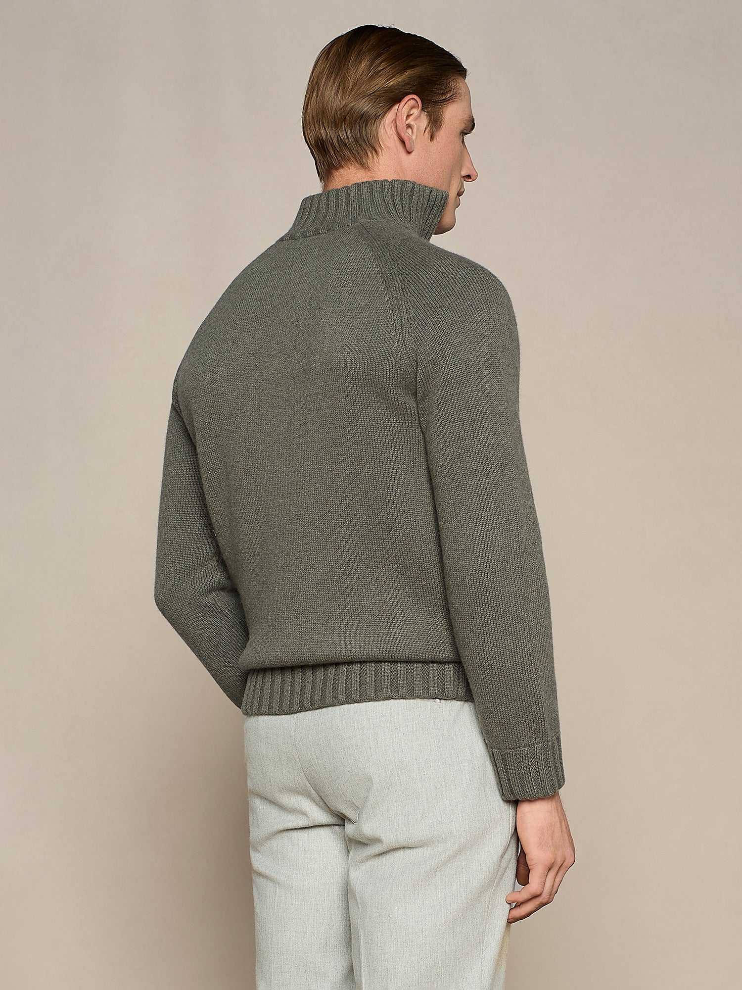 MAGLIA FULL ZIP VERDE