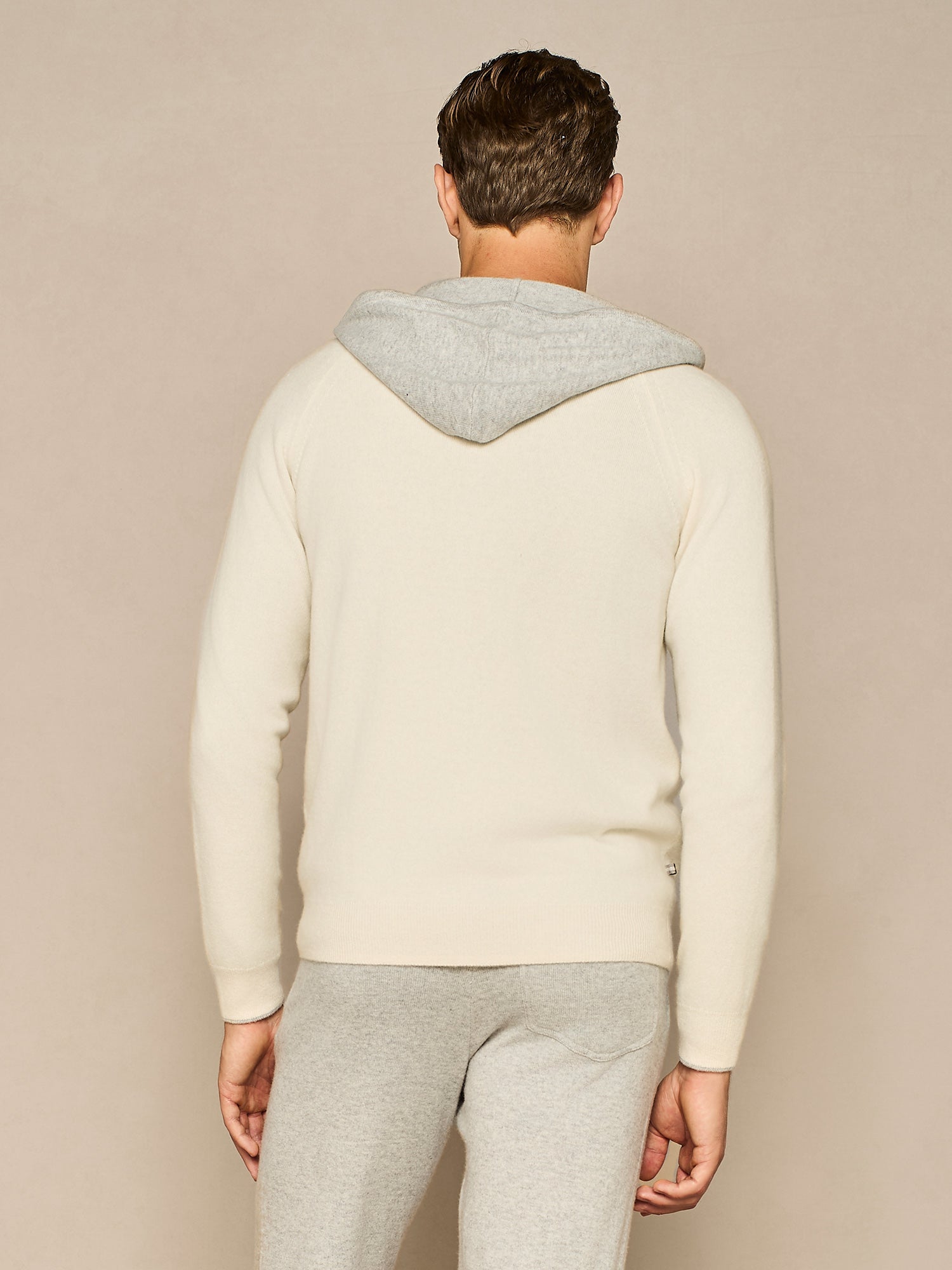 OFF WHITE COLOR BLOCK PURE CASHMERE SWEATER
