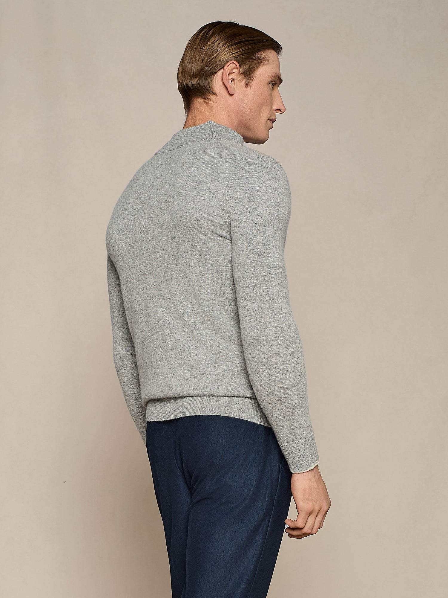 MAGLIA FULL ZIP GRIGIO MELANGE