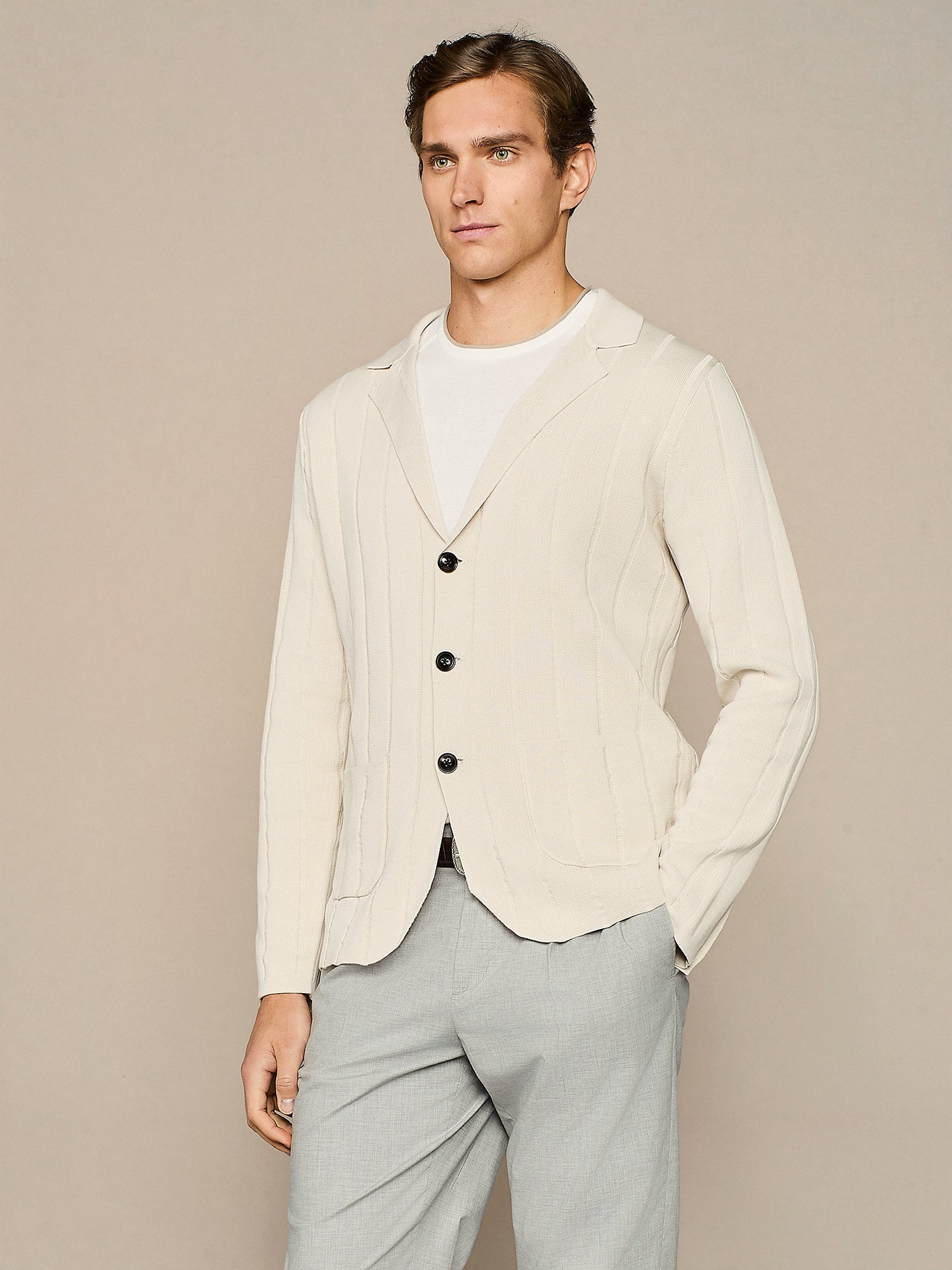 GIACCA IN MAGLIA BURRO