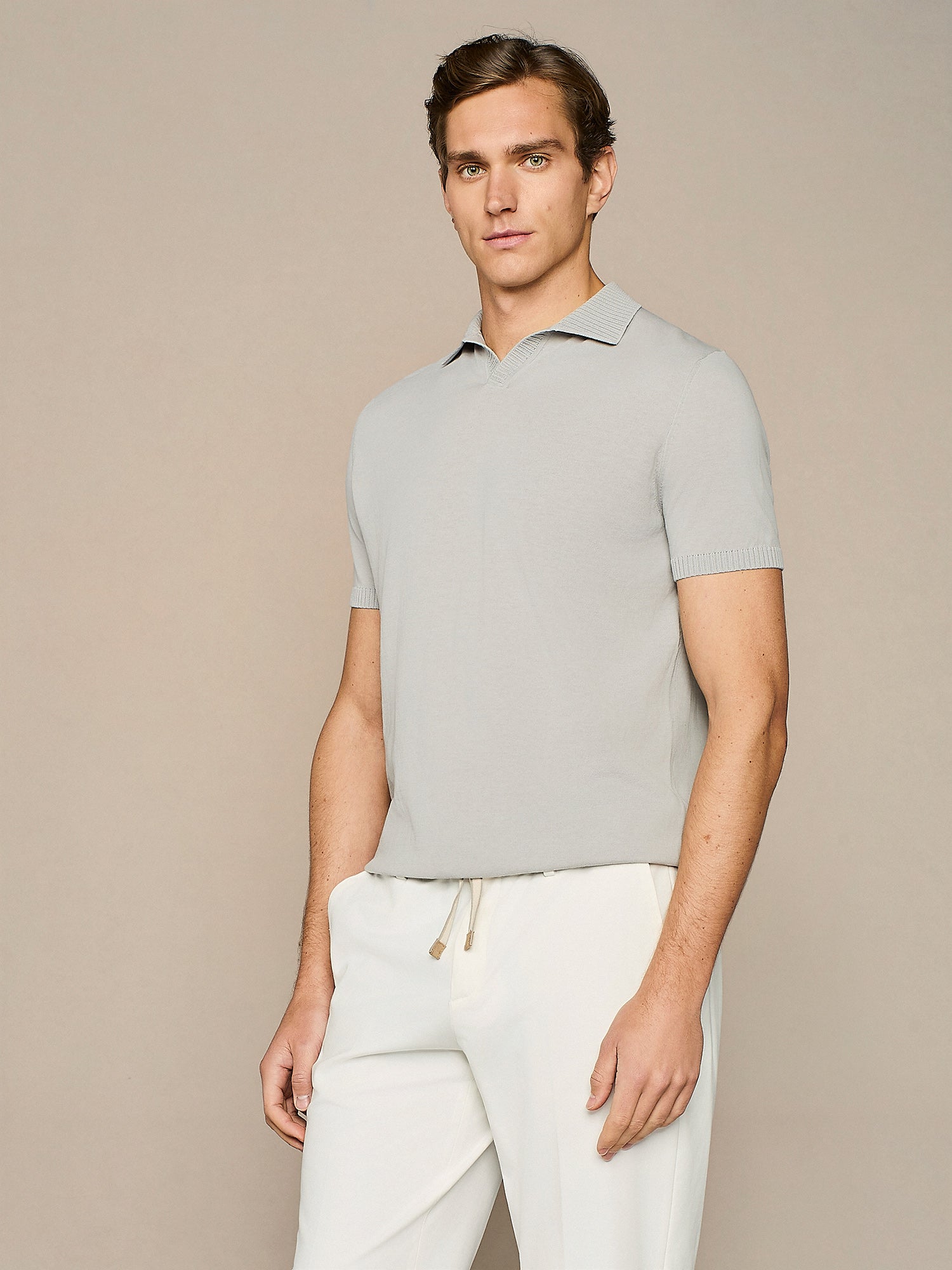 POLO CREPE IN MAGLIA CLOUD