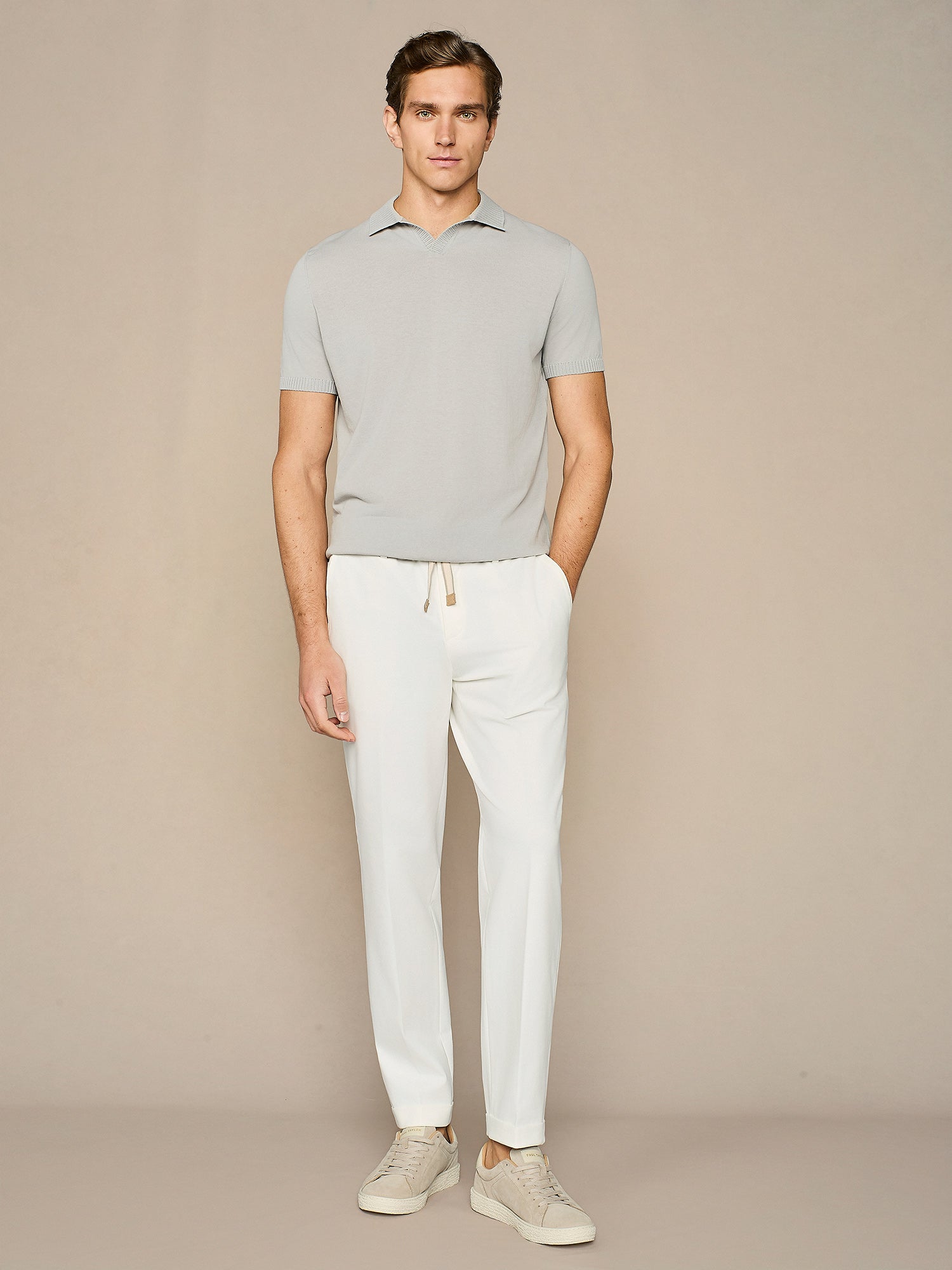 POLO CREPE IN MAGLIA CLOUD